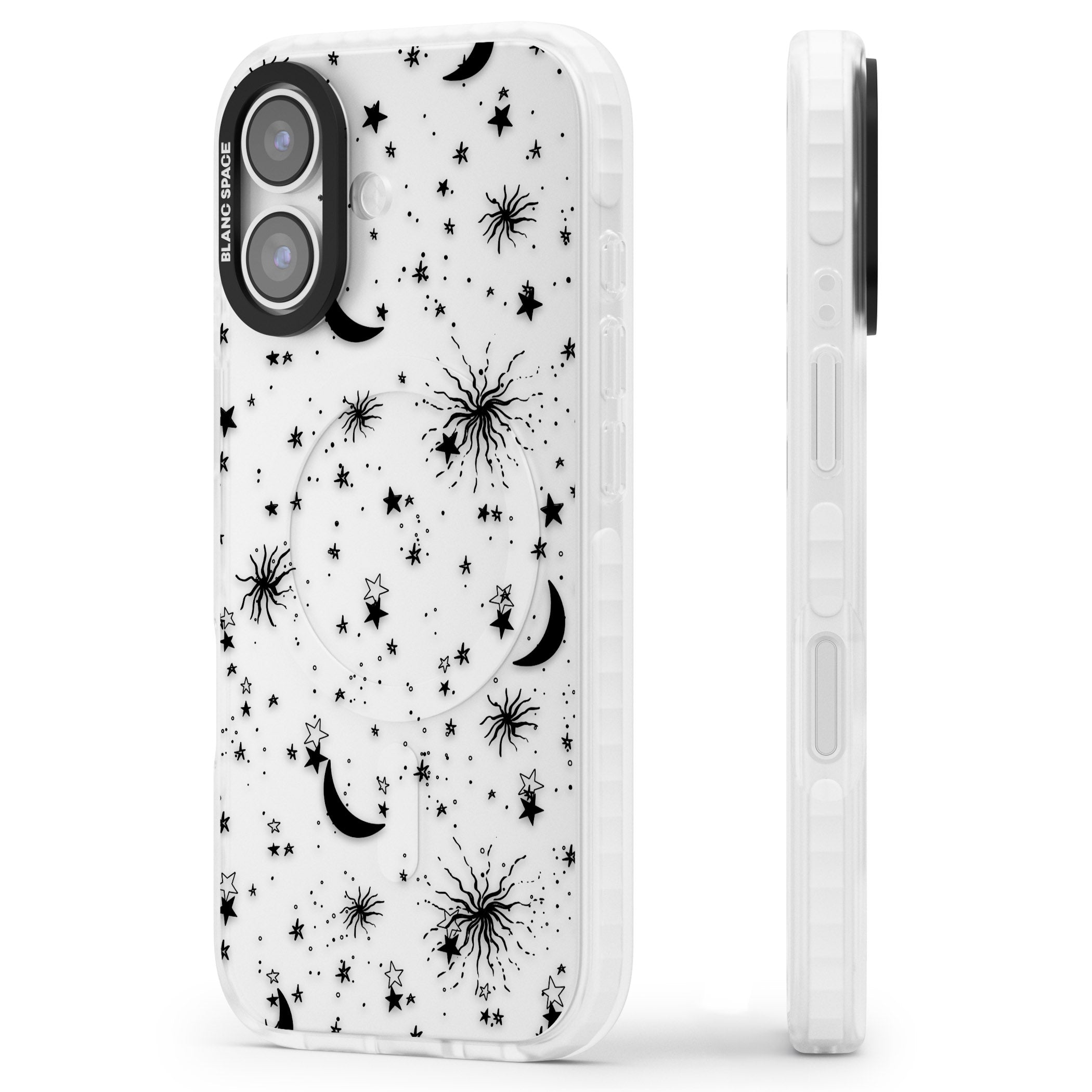 Celestial Night iPhone 17 Impact Clear Phone Case Side Profile