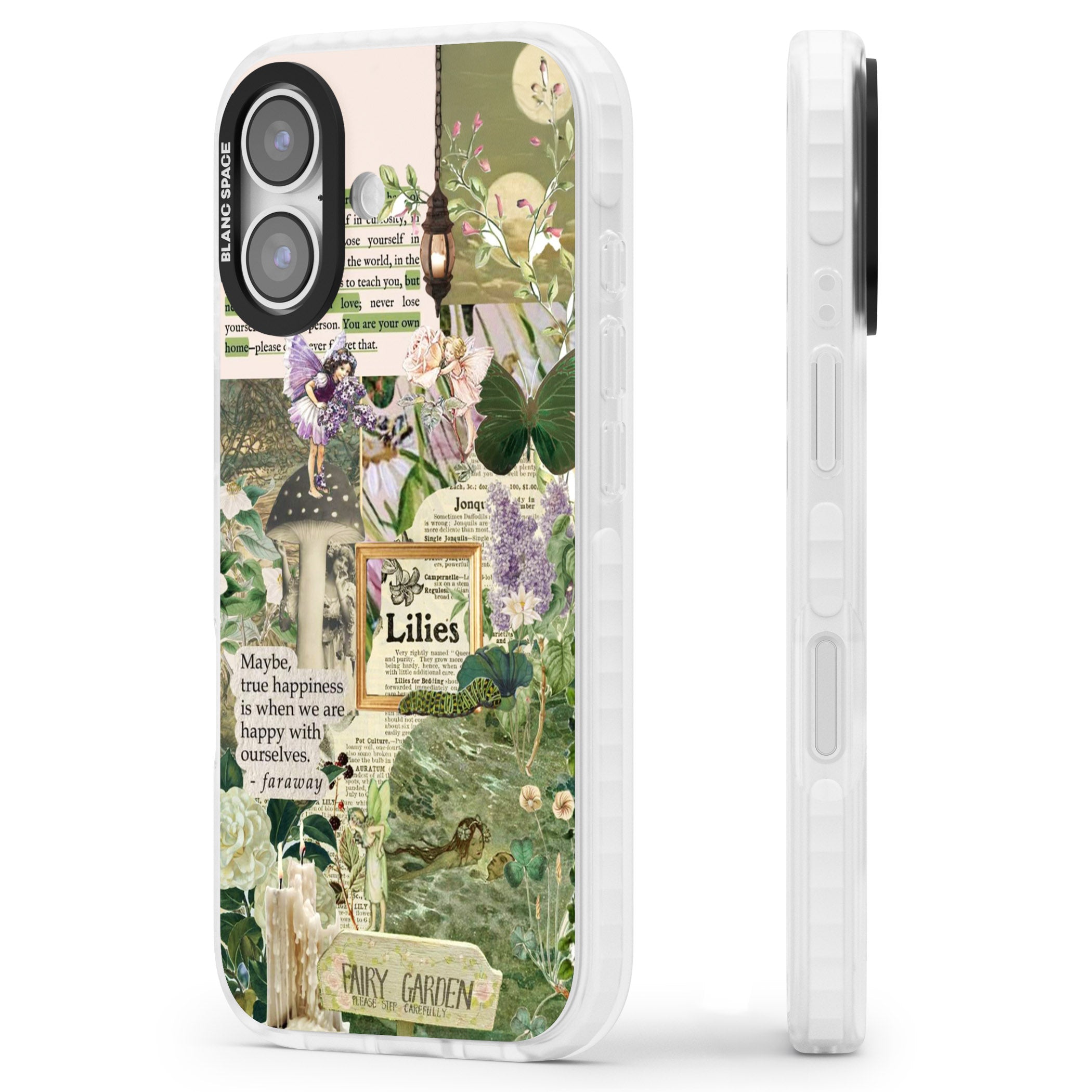 Fairy Garden iPhone 17 Impact Clear Phone Case Side Profile