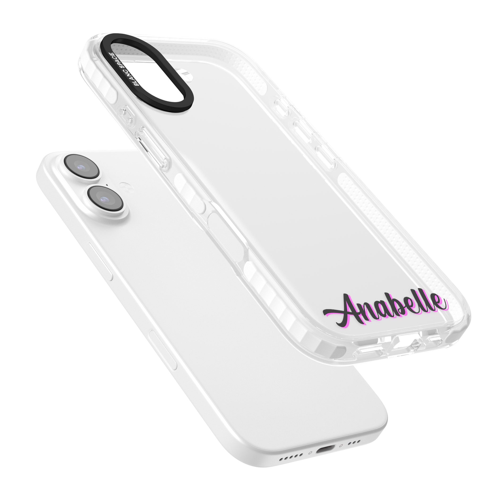 Personalised Cute Bottom Name iPhone 17 Impact Clear Phone Case Colours