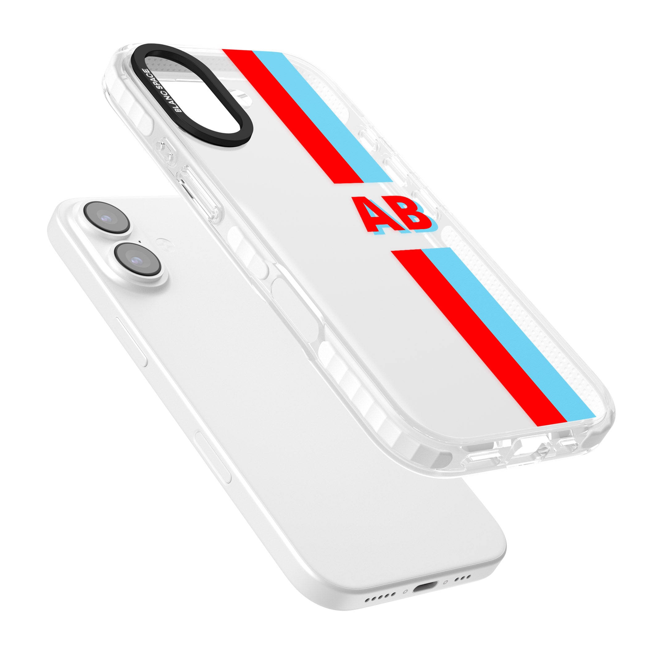 Personalised Bold Striped iPhone 17 Impact Clear Phone Case Colours