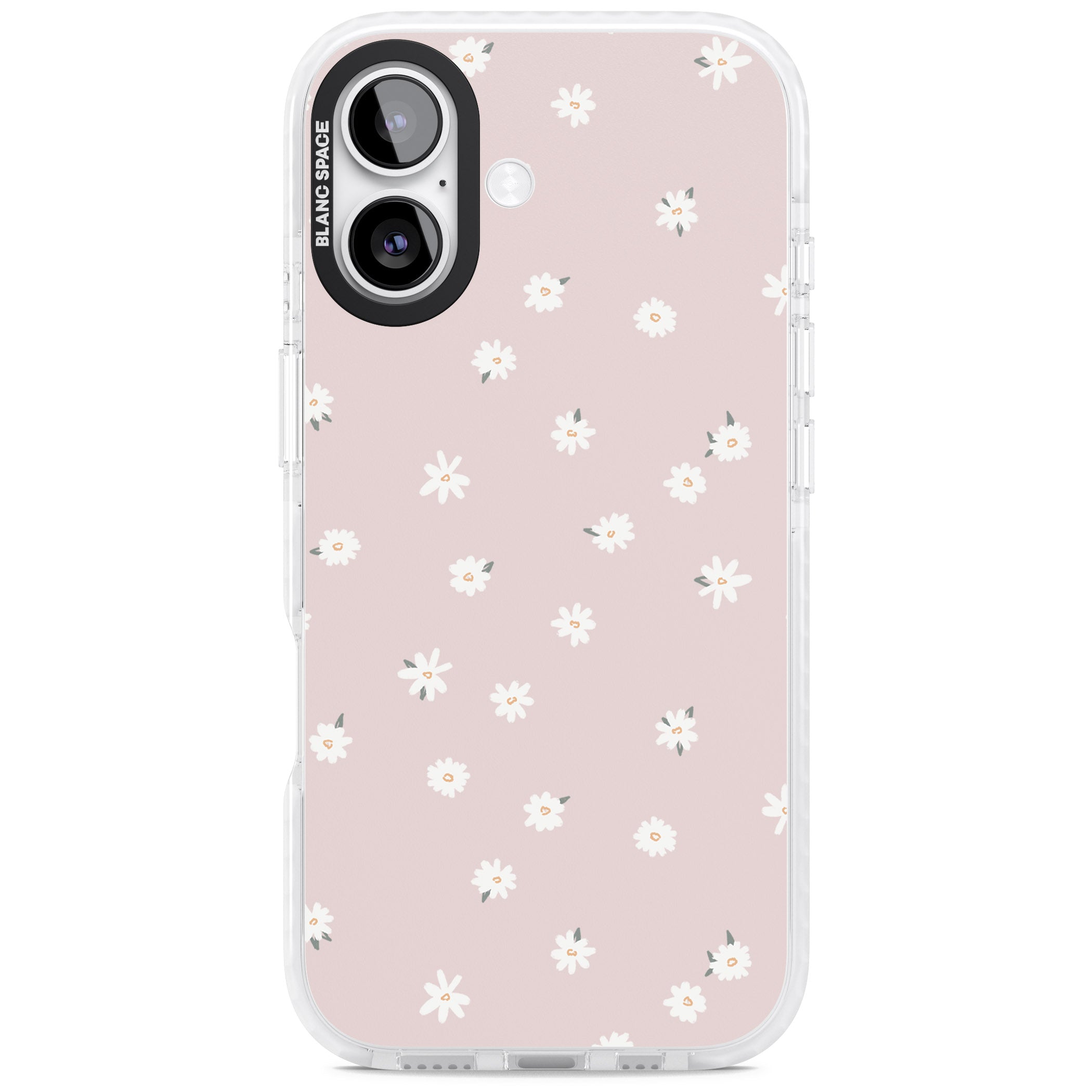 Painted Daises On Pink iPhone 17 Impact Clear Phone Case