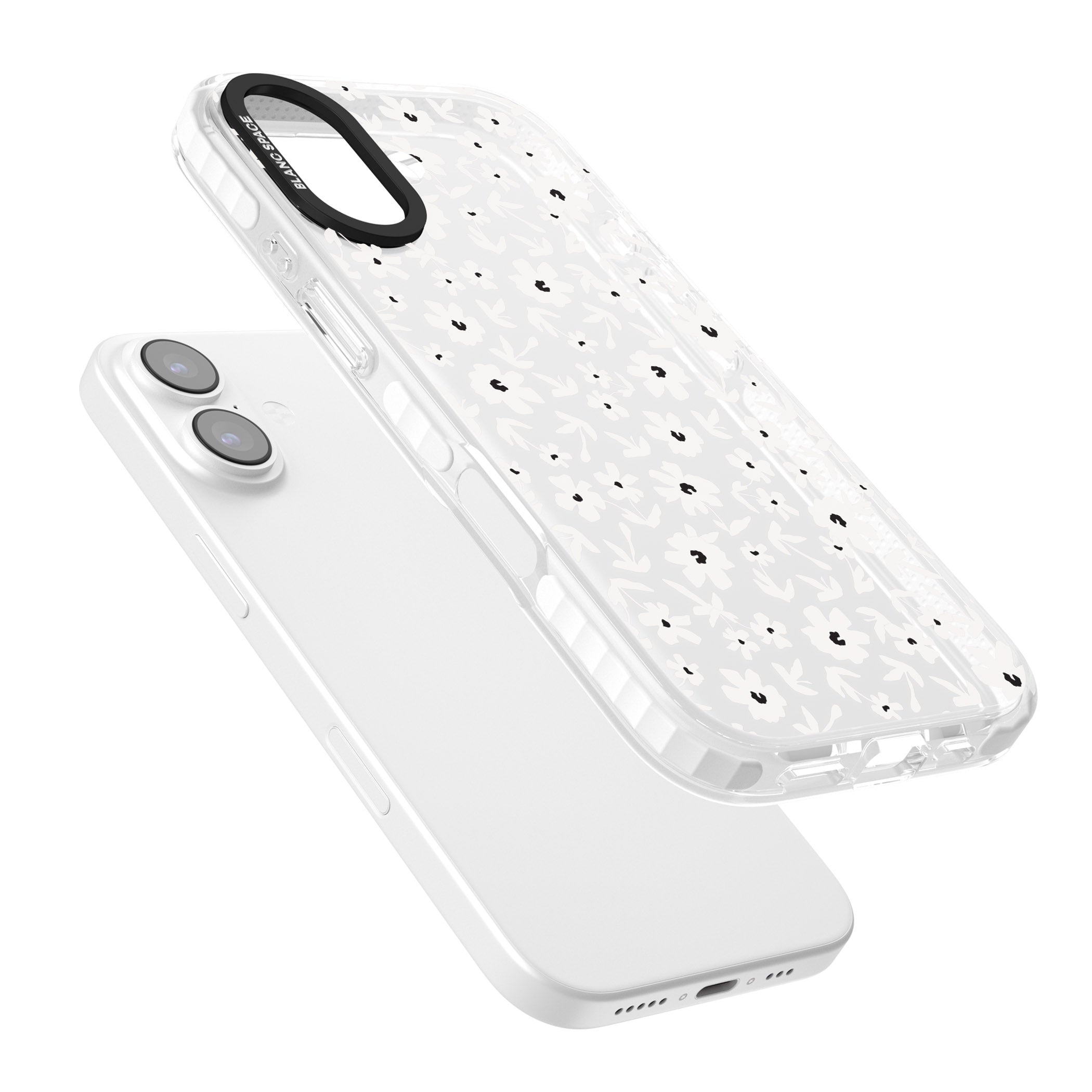 Monochrome Floral iPhone 17 Impact Clear Phone Case Colours