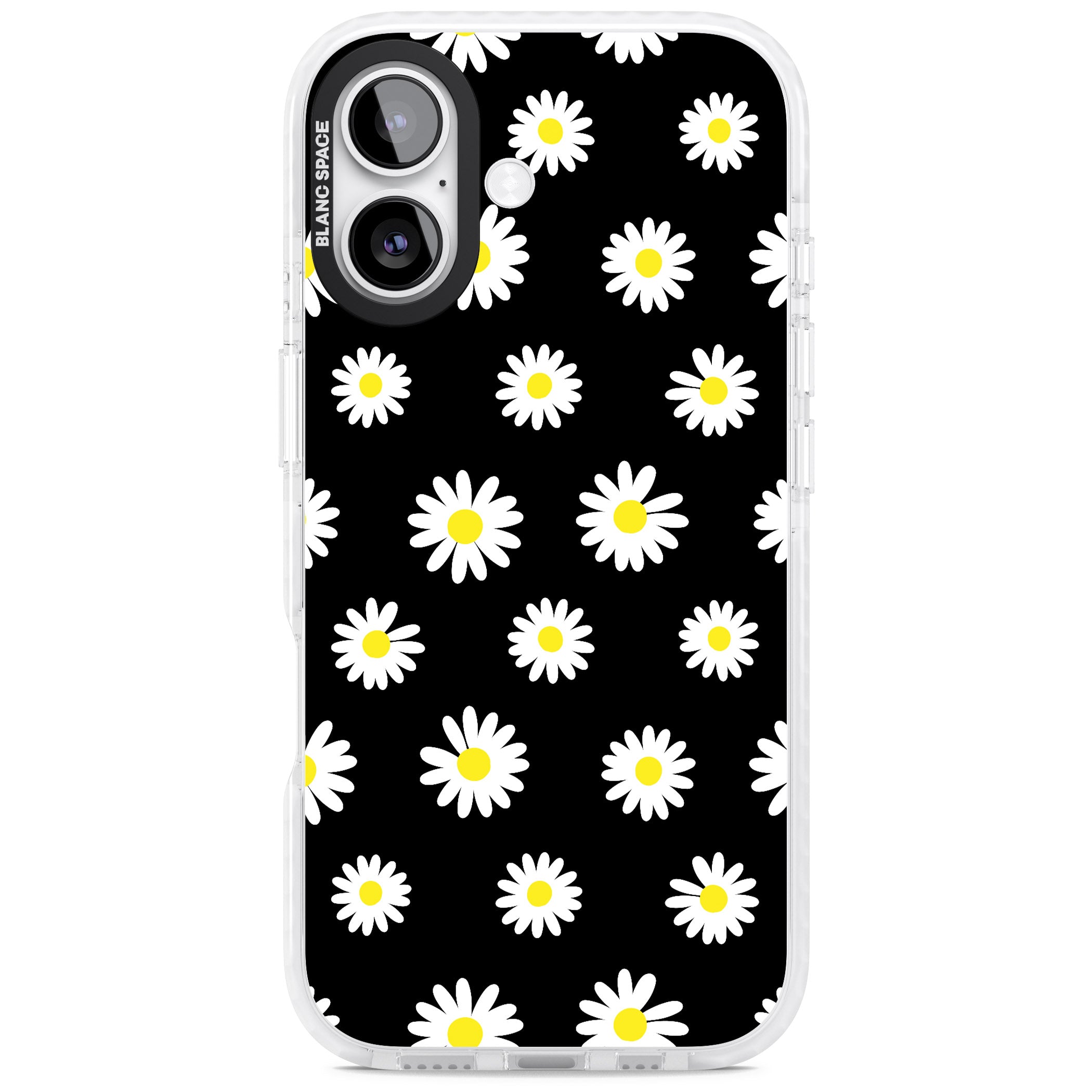 Personalised Chic Daisy Pattern iPhone 17 Impact Clear Phone Case