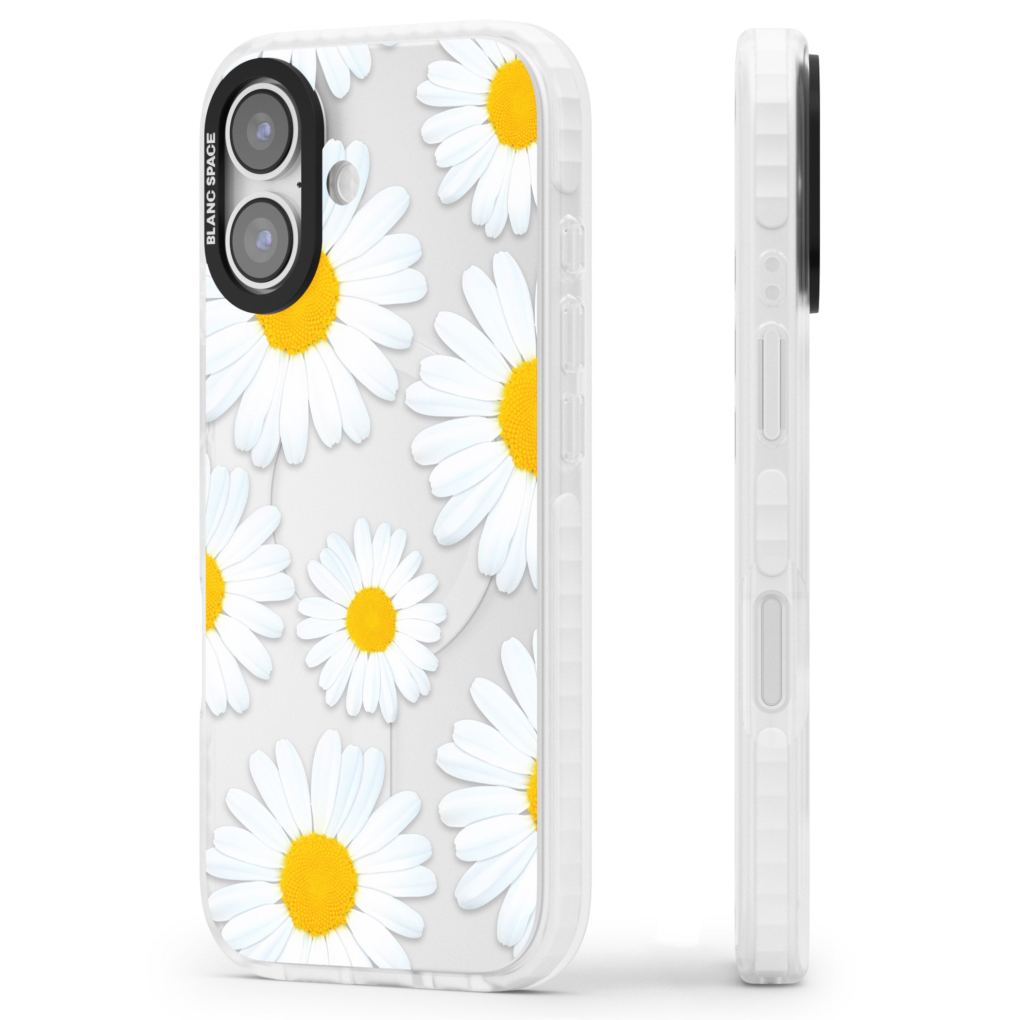Summer Daisy iPhone 17 Impact Clear Phone Case Side Profile