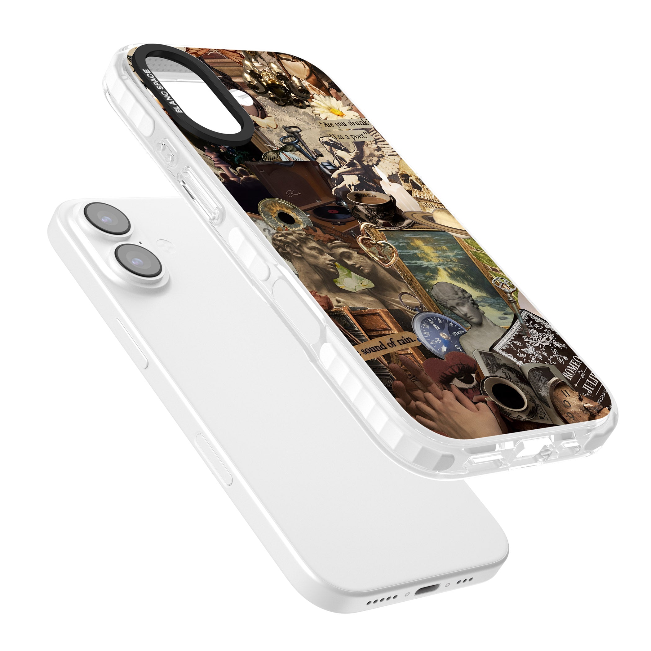 Vintage Academia Collage iPhone 17 Impact Clear Phone Case Colours