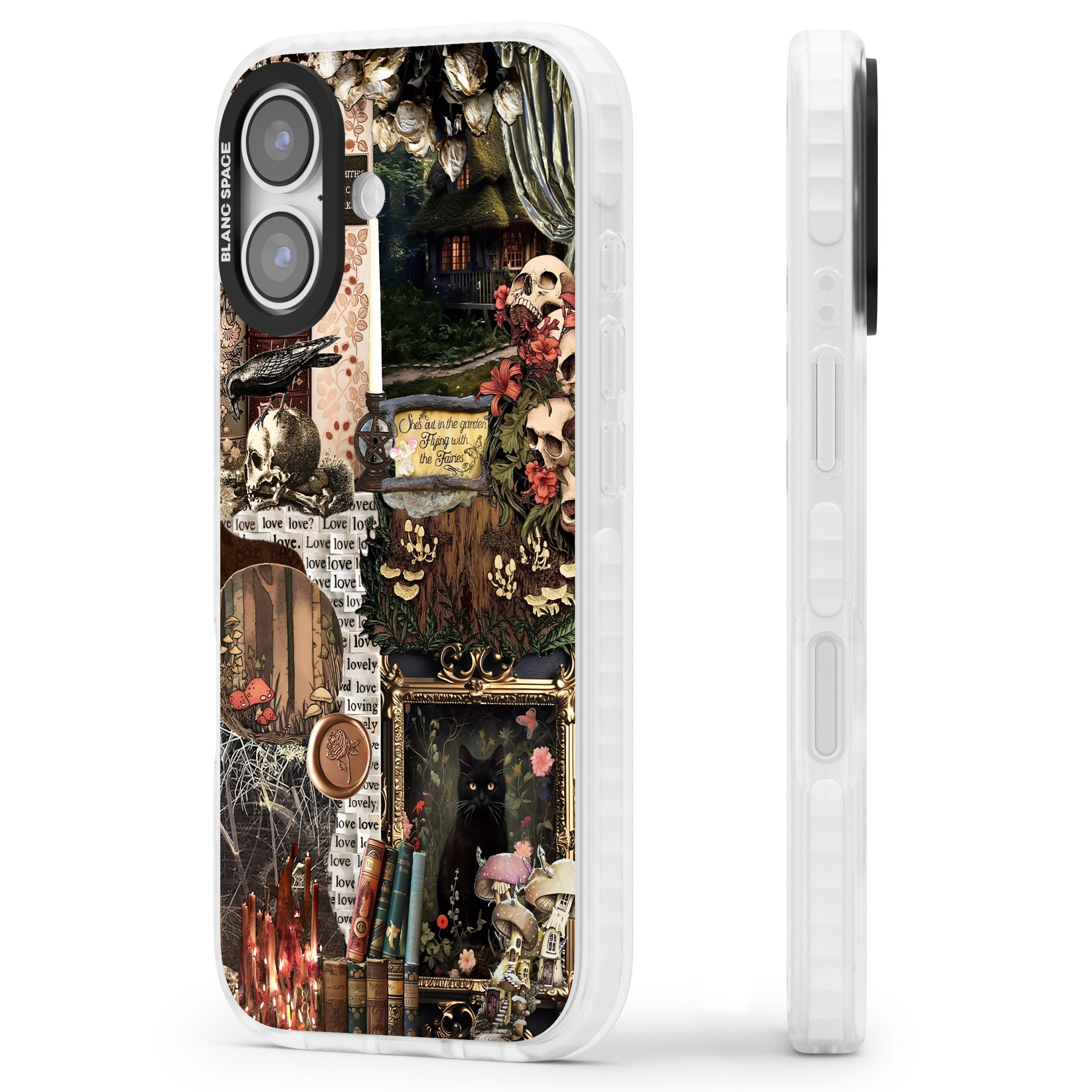 Academia Collage iPhone 17 Impact Clear Phone Case Side Profile