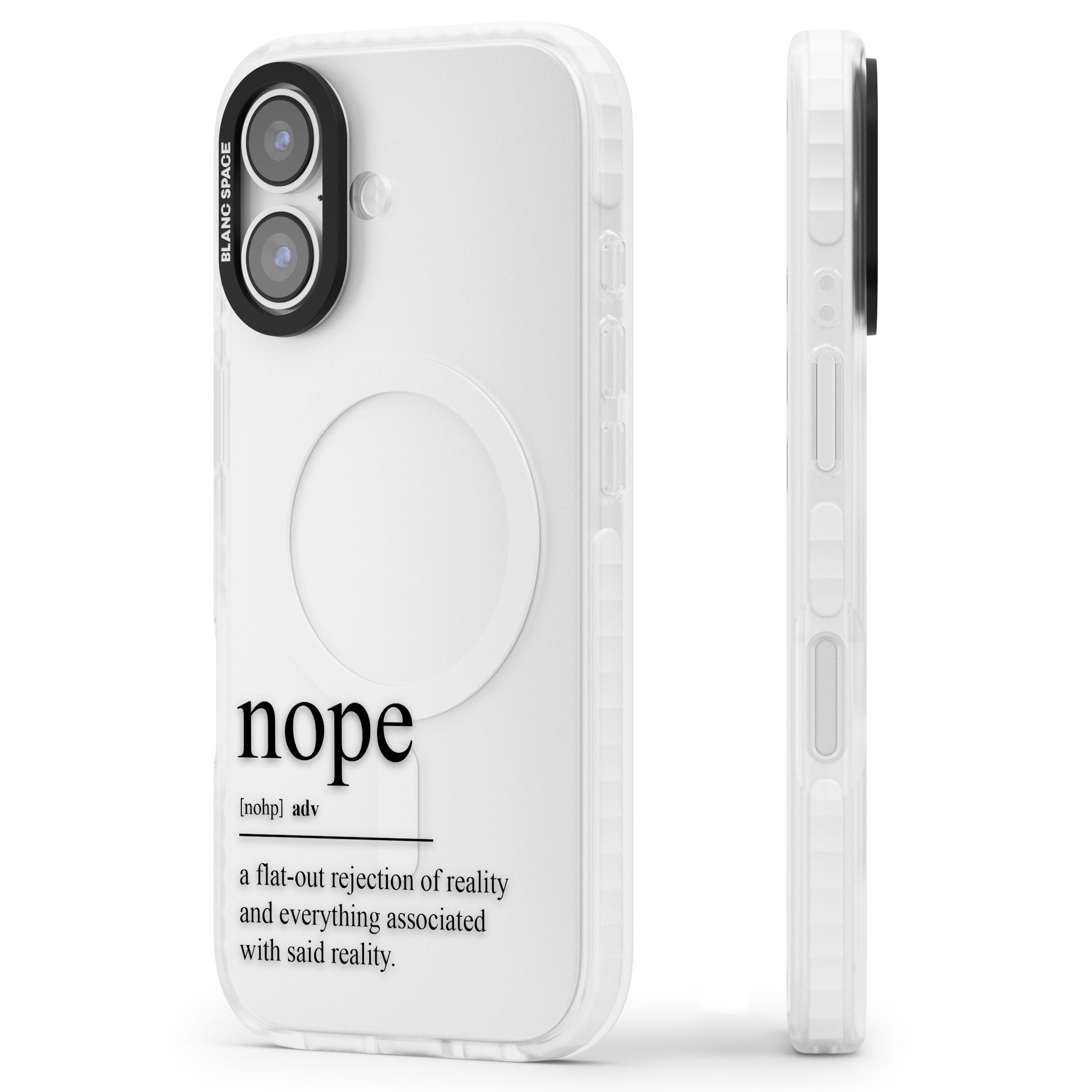 Nope iPhone 17 Impact Clear Phone Case Side Profile
