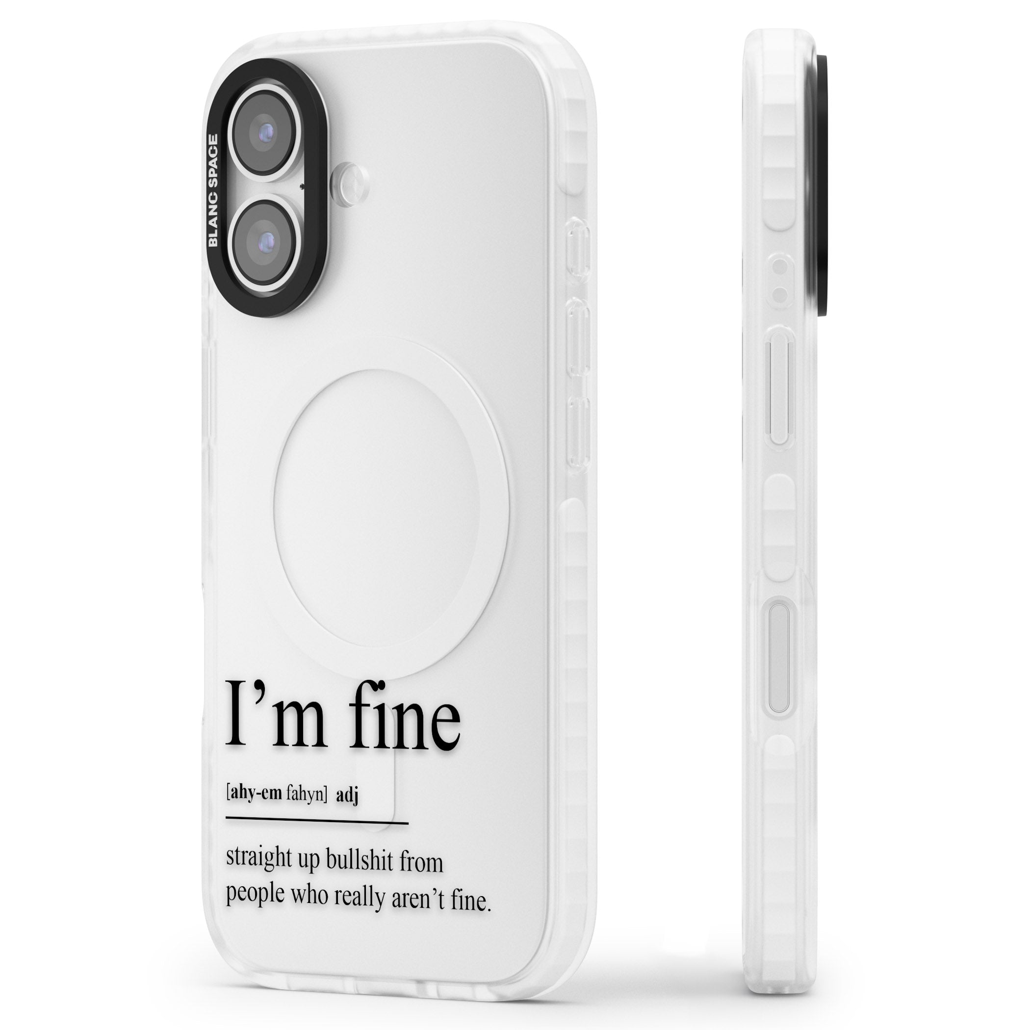 Im Fine iPhone 17 Impact Clear Phone Case Side Profile