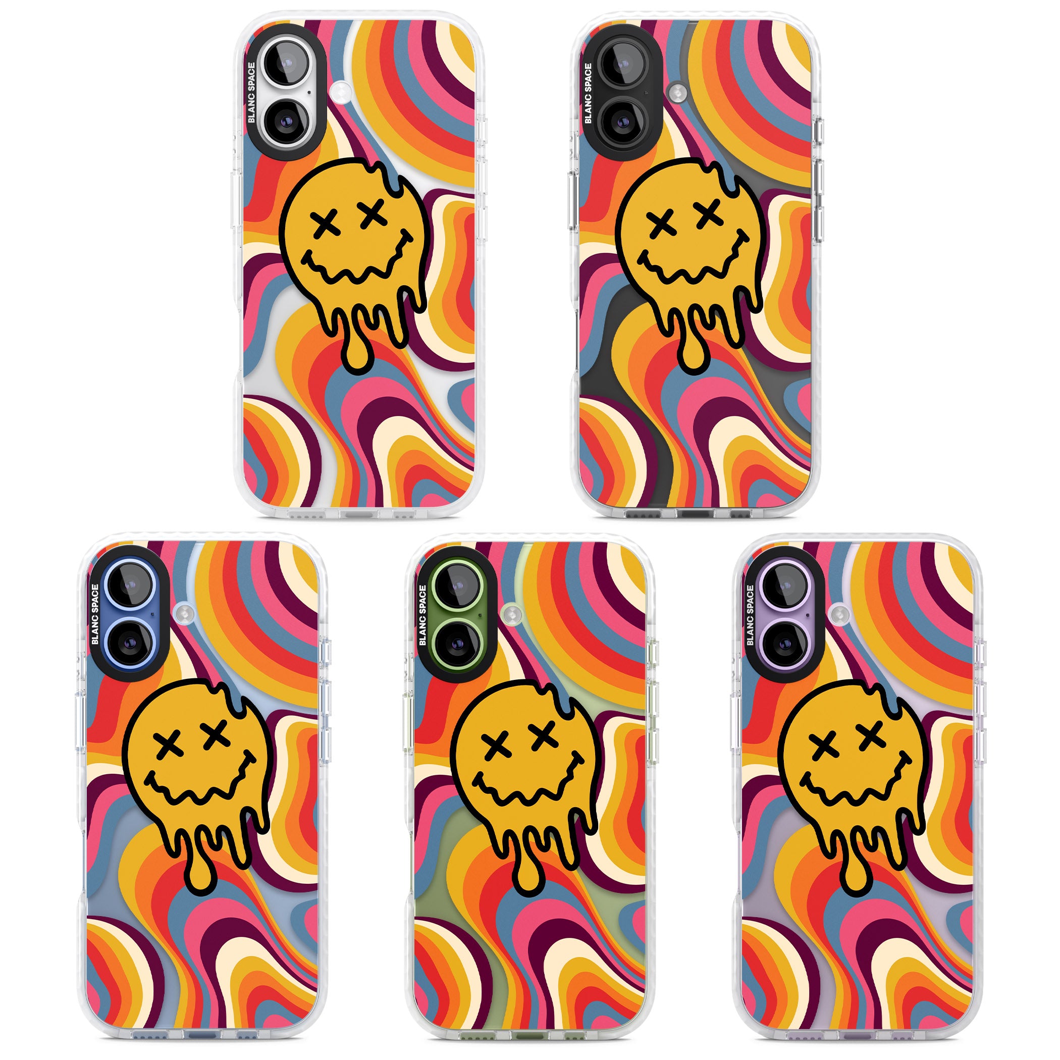 Trippy Face Melt iPhone 17 Impact Clear Phone Case APT Impact Protection