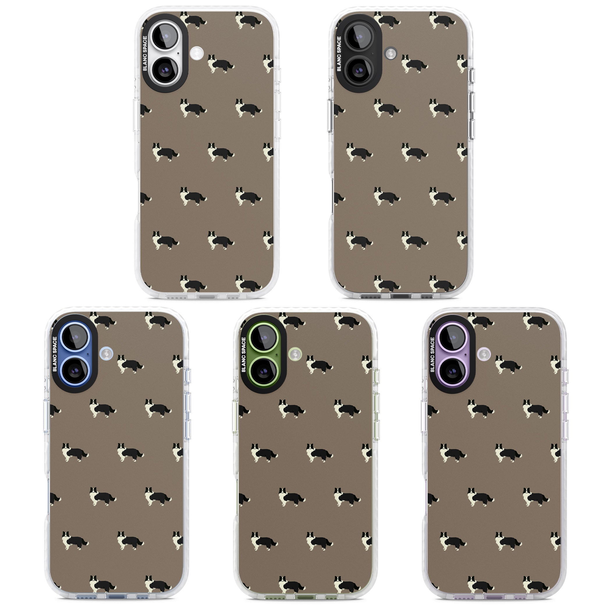 Border Collie Pattern Classic iPhone 17 Impact Clear Phone Case APT Impact Protection