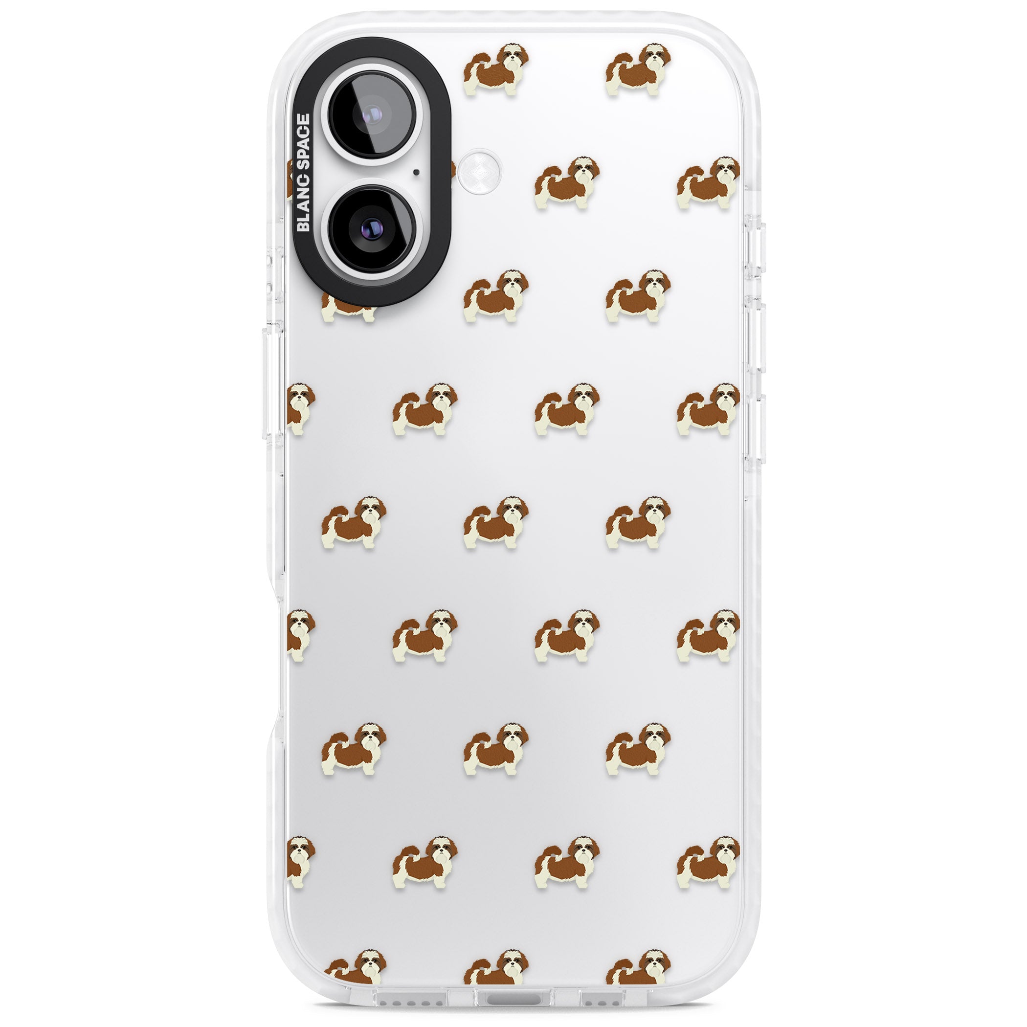Shih Tzu Pattern Clear iPhone 17 Impact Clear Phone Case