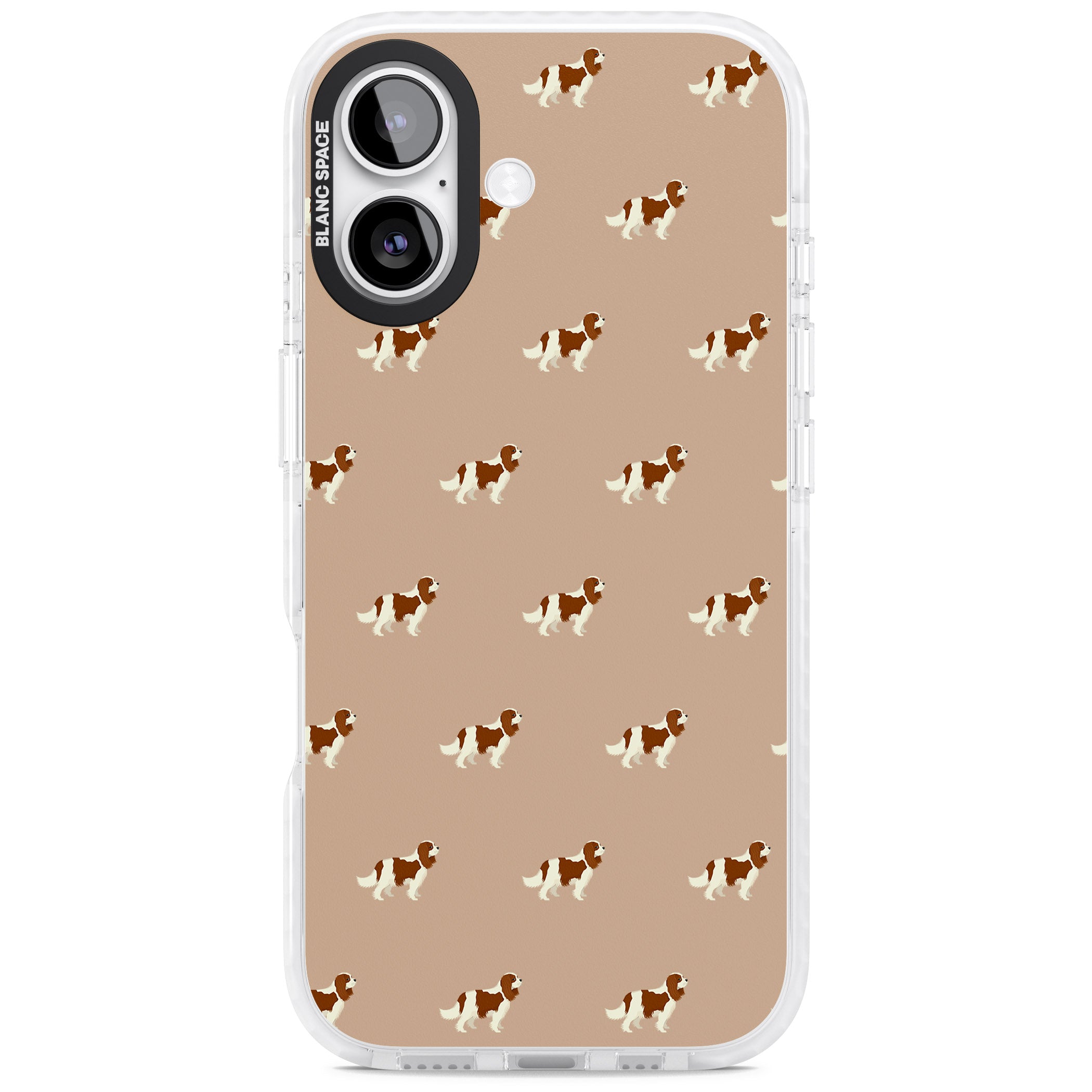 Cavalier Spaniel Pattern iPhone 17 Impact Clear Phone Case