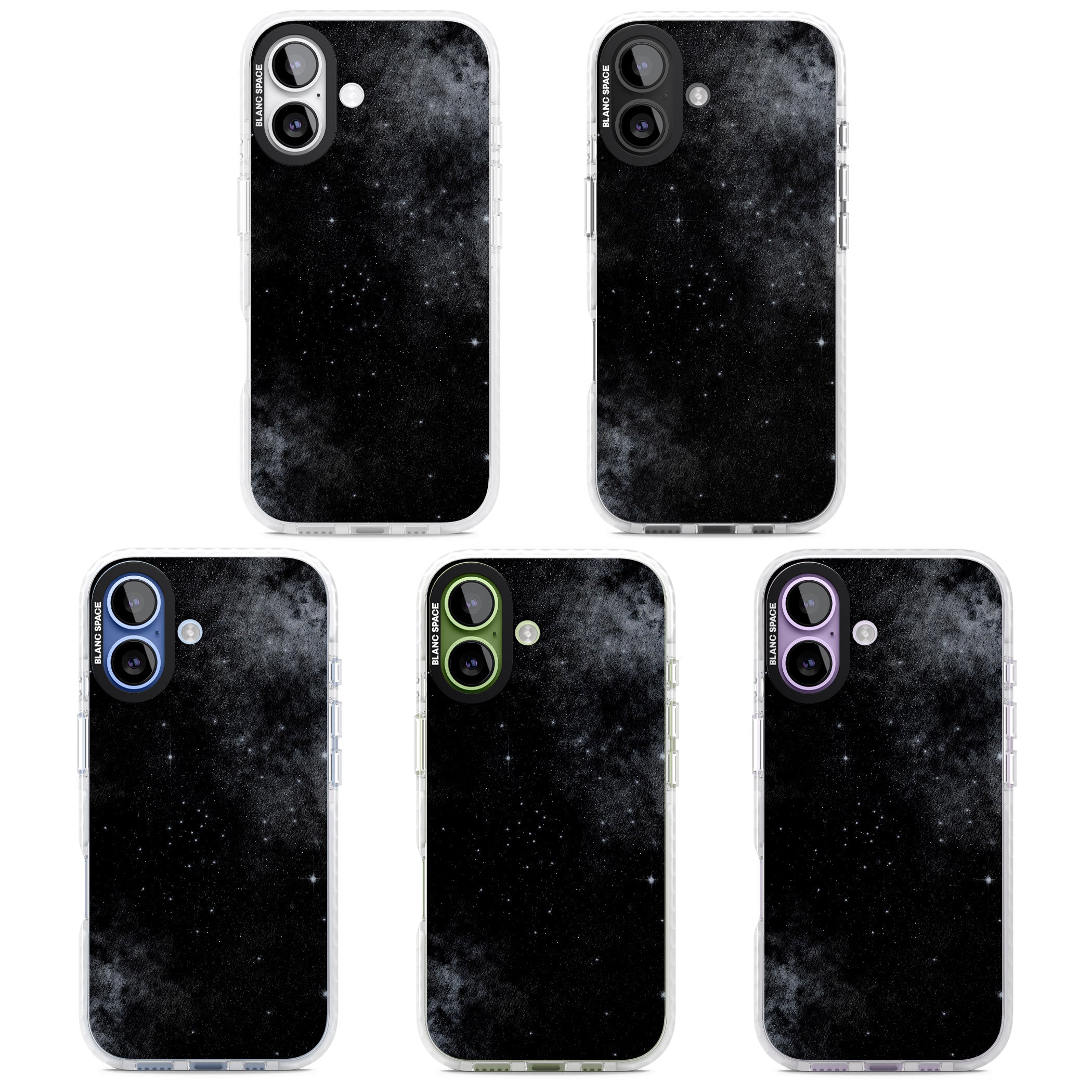 Night Sky Galaxies: Shimmering Stars iPhone 17 Impact Clear Phone Case APT Impact Protection