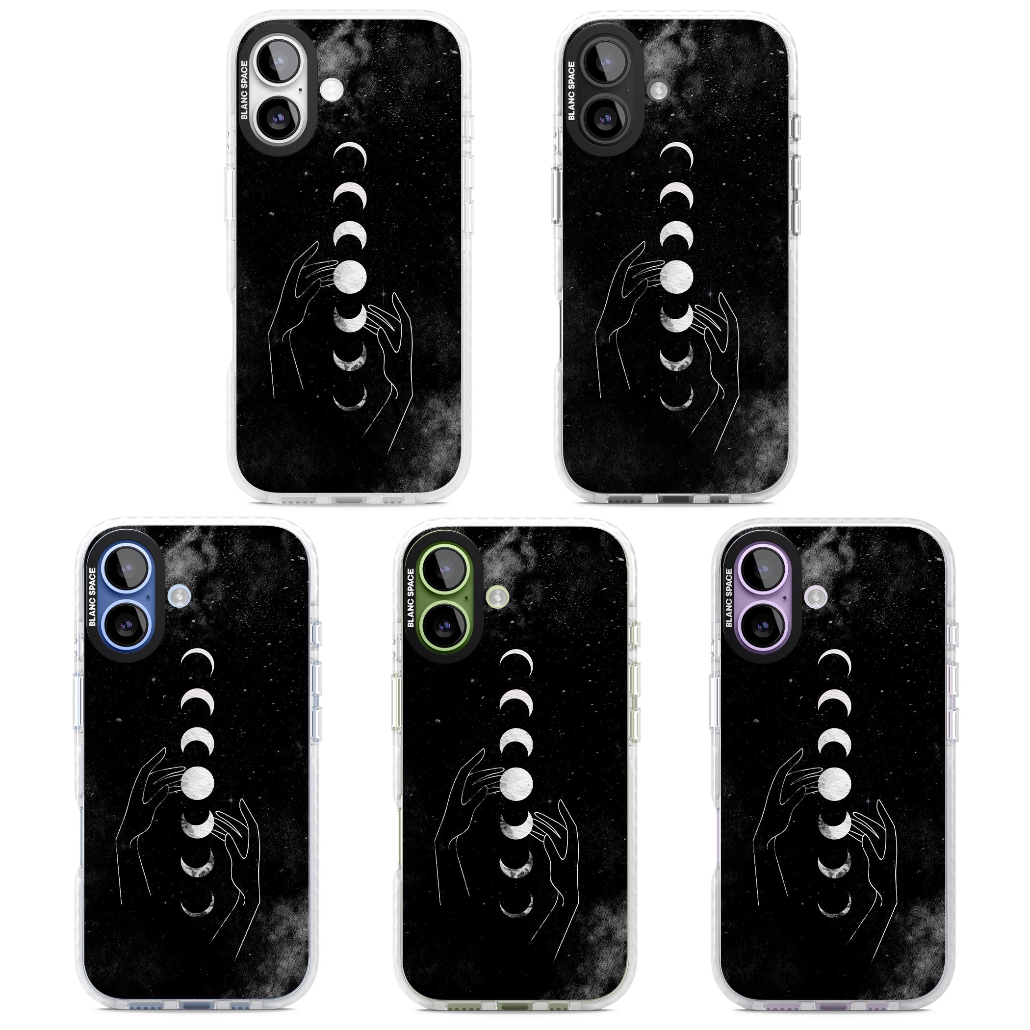 Moon Phases Hands iPhone 17 Impact Clear Phone Case APT Impact Protection