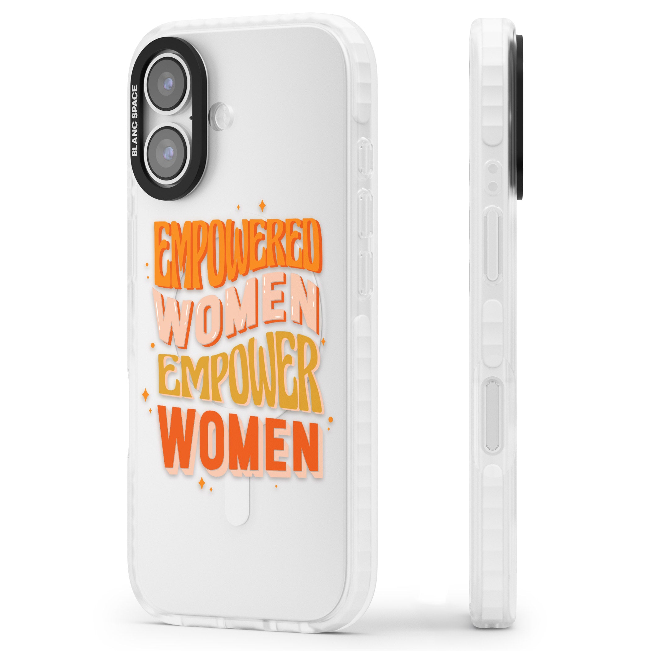 Empowered Women iPhone 17 Impact Clear Phone Case Side Profile