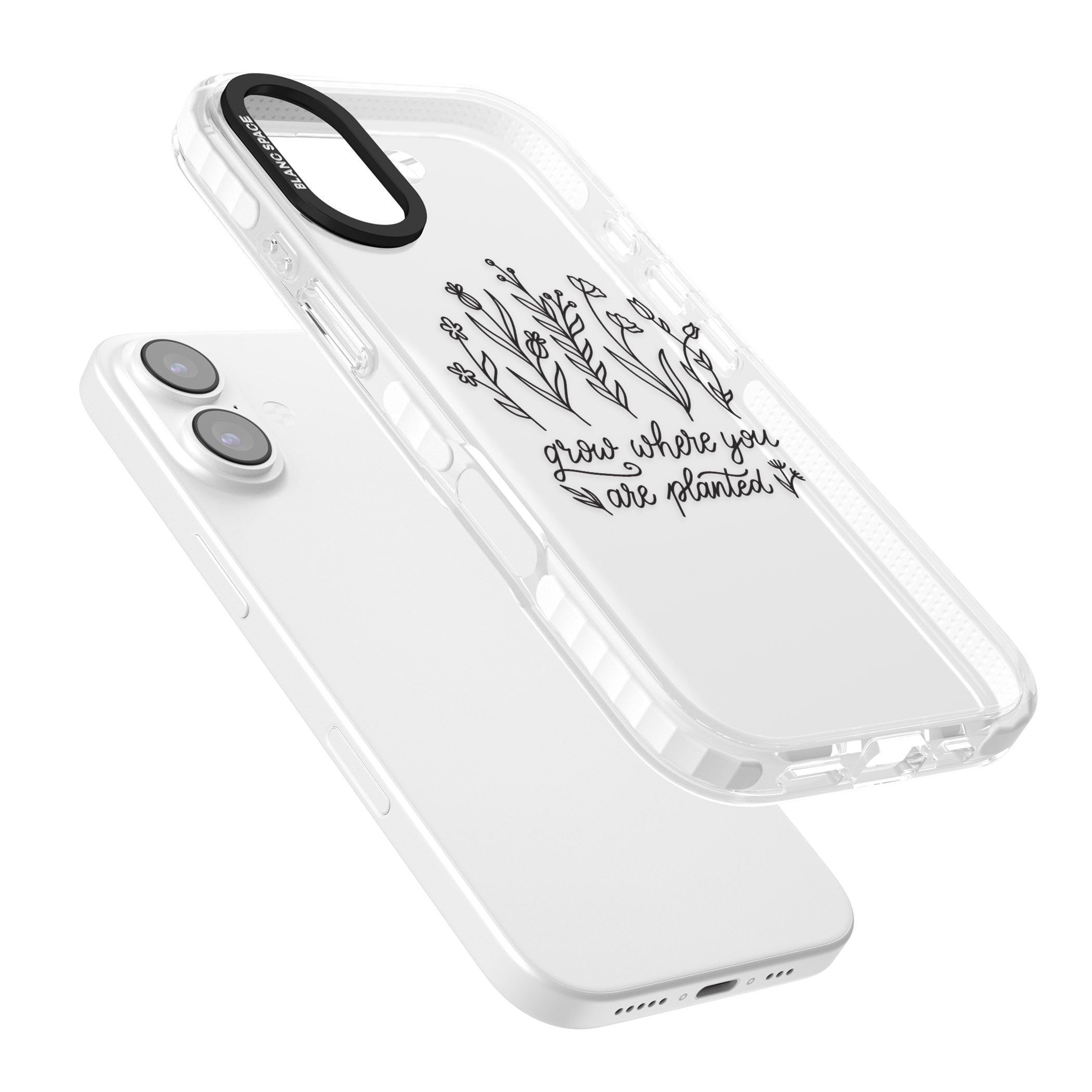 Grow Where You Are Planted iPhone 17 Impact Clear Phone Case Colours