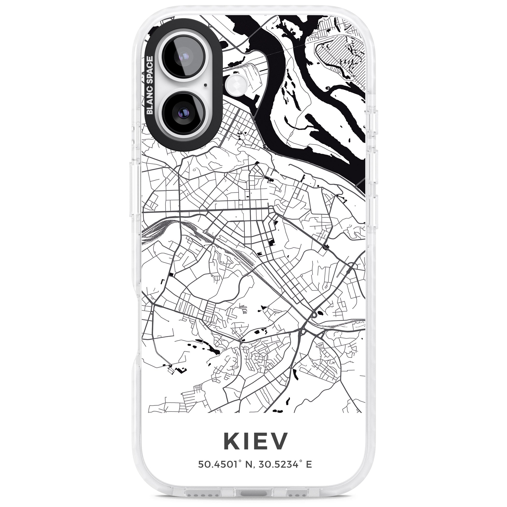 Kiev Map iPhone 17 Impact Clear Phone Case