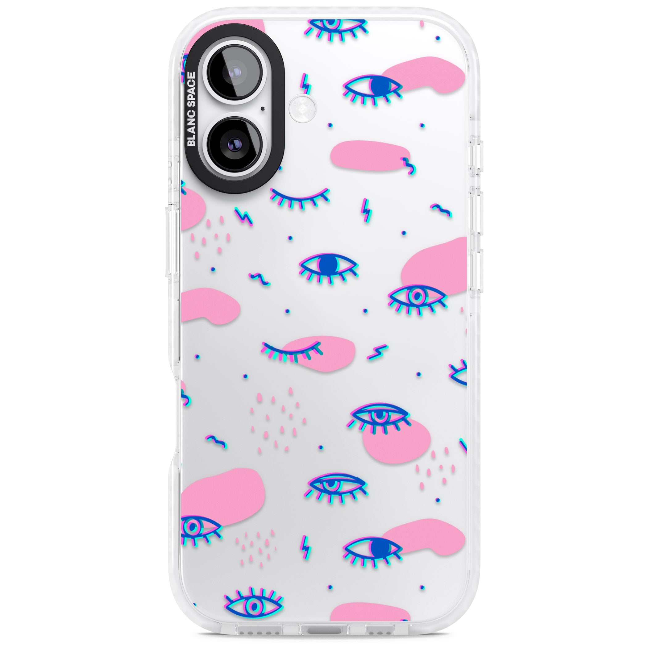 Pink Eye Pattern iPhone 17 Impact Clear Phone Case
