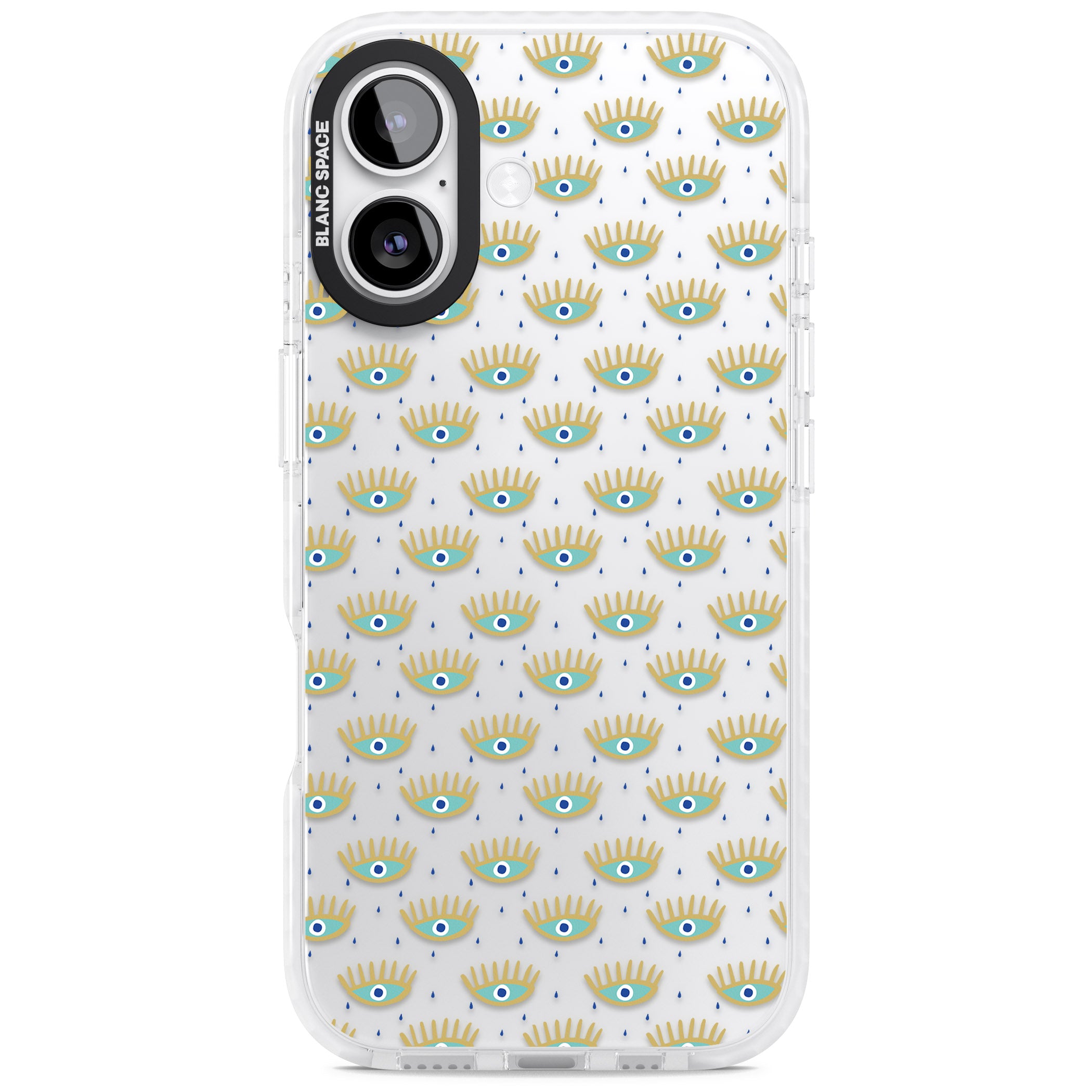 Crying Eyes Pattern iPhone 17 Impact Clear Phone Case