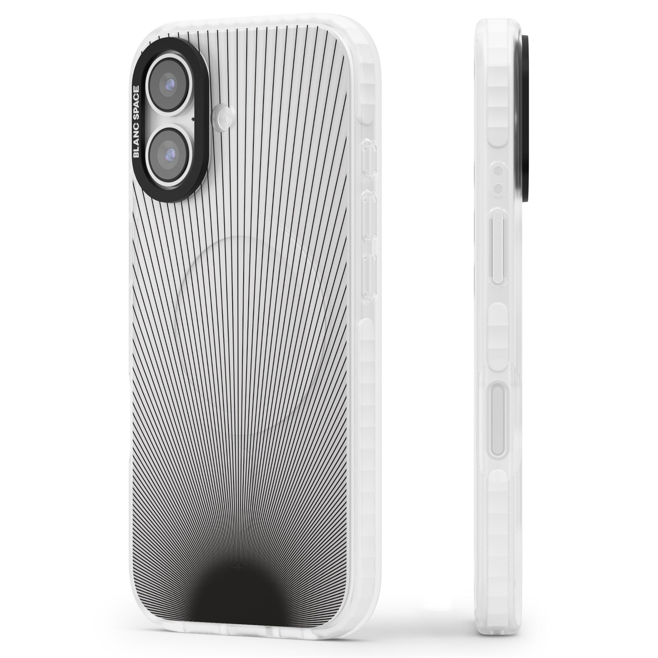 Linear Sunburst iPhone 17 Impact Clear Phone Case Side Profile