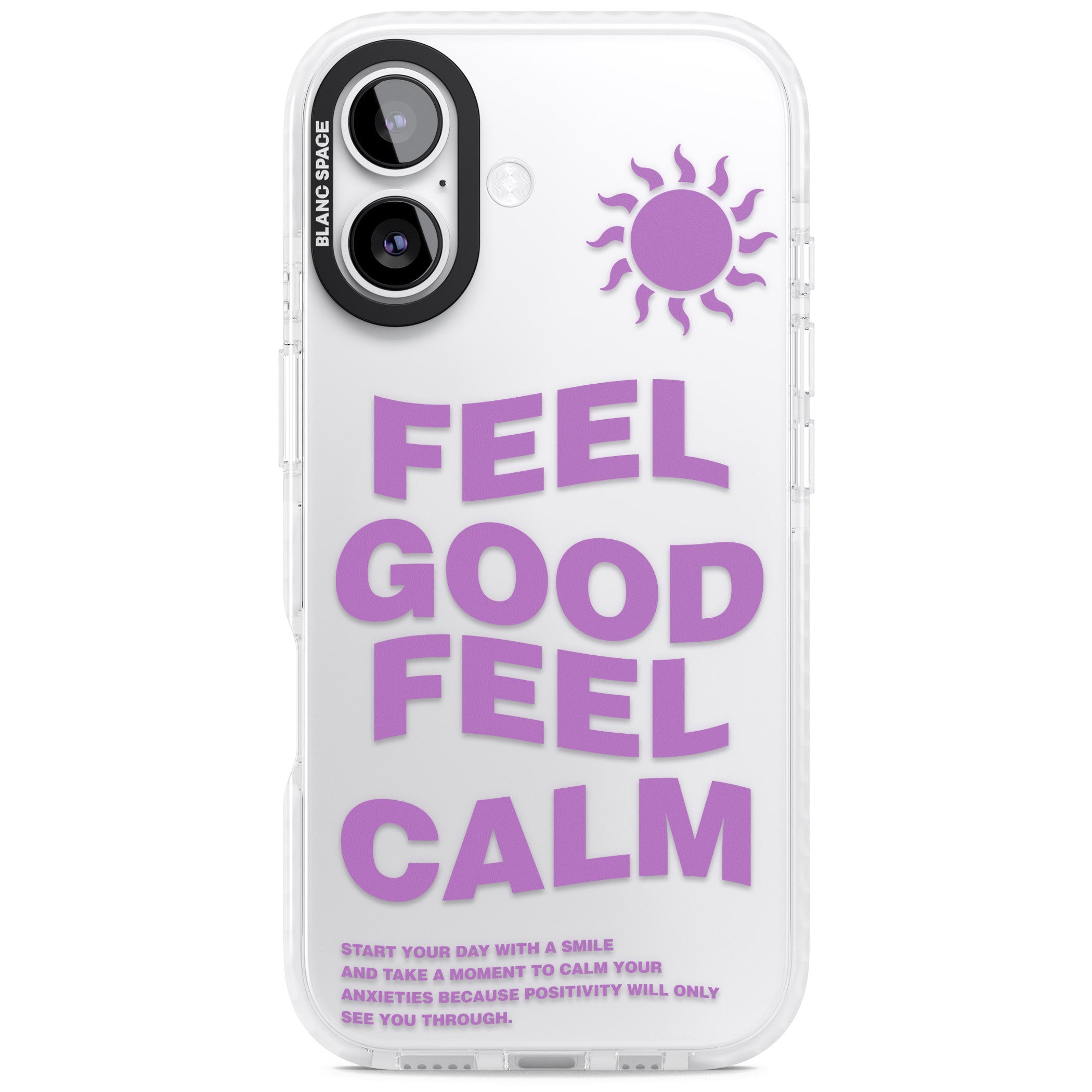 Feel Good Feel Calm (Purple) iPhone 17 Impact Clear Phone Case