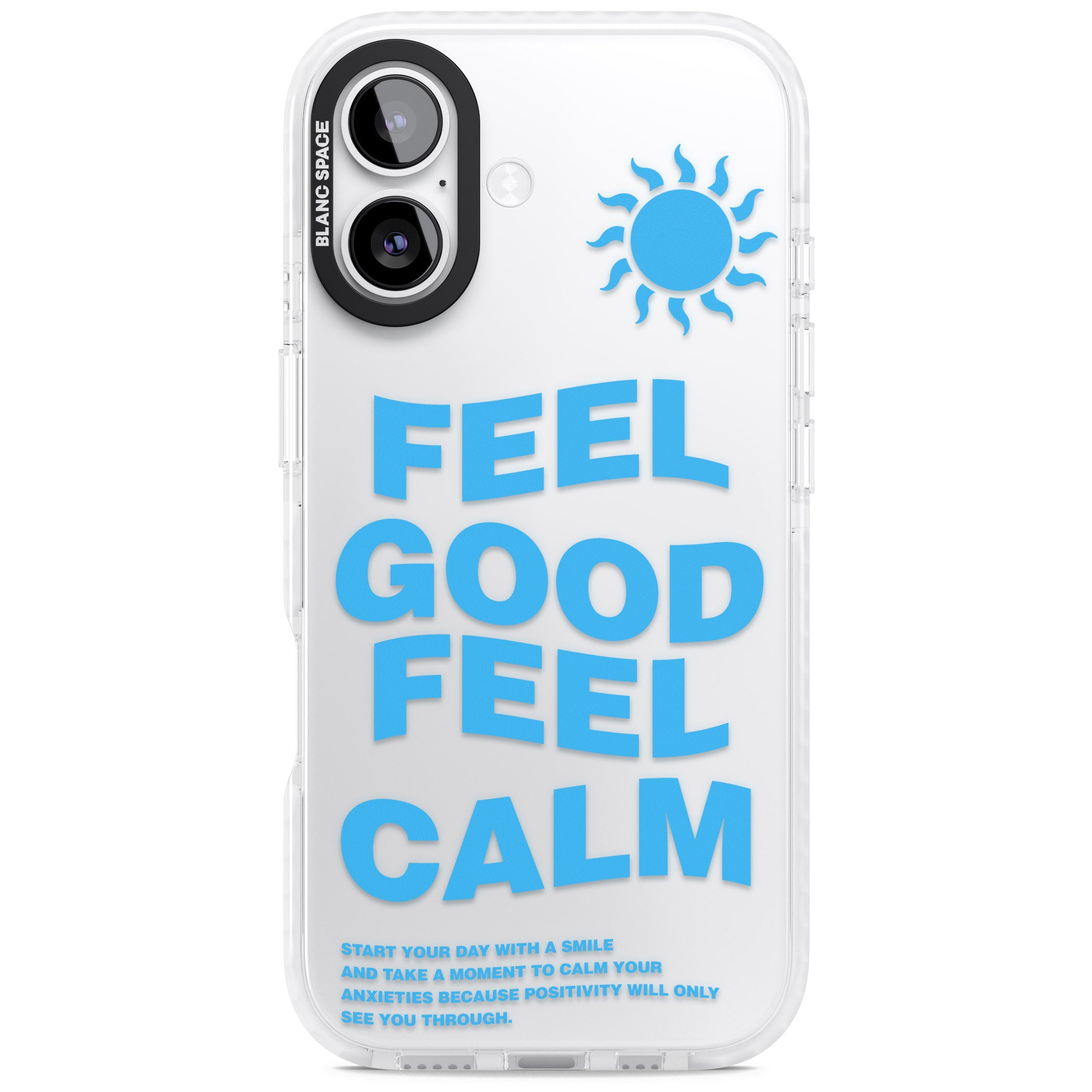 Feel Good Feel Calm (Blue) iPhone 17 Impact Clear Phone Case