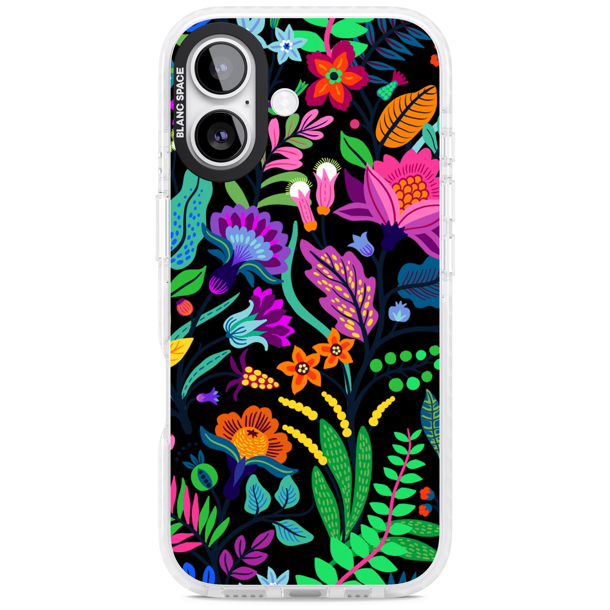 Floral Vibe (Black) iPhone 17 Impact Clear Phone Case
