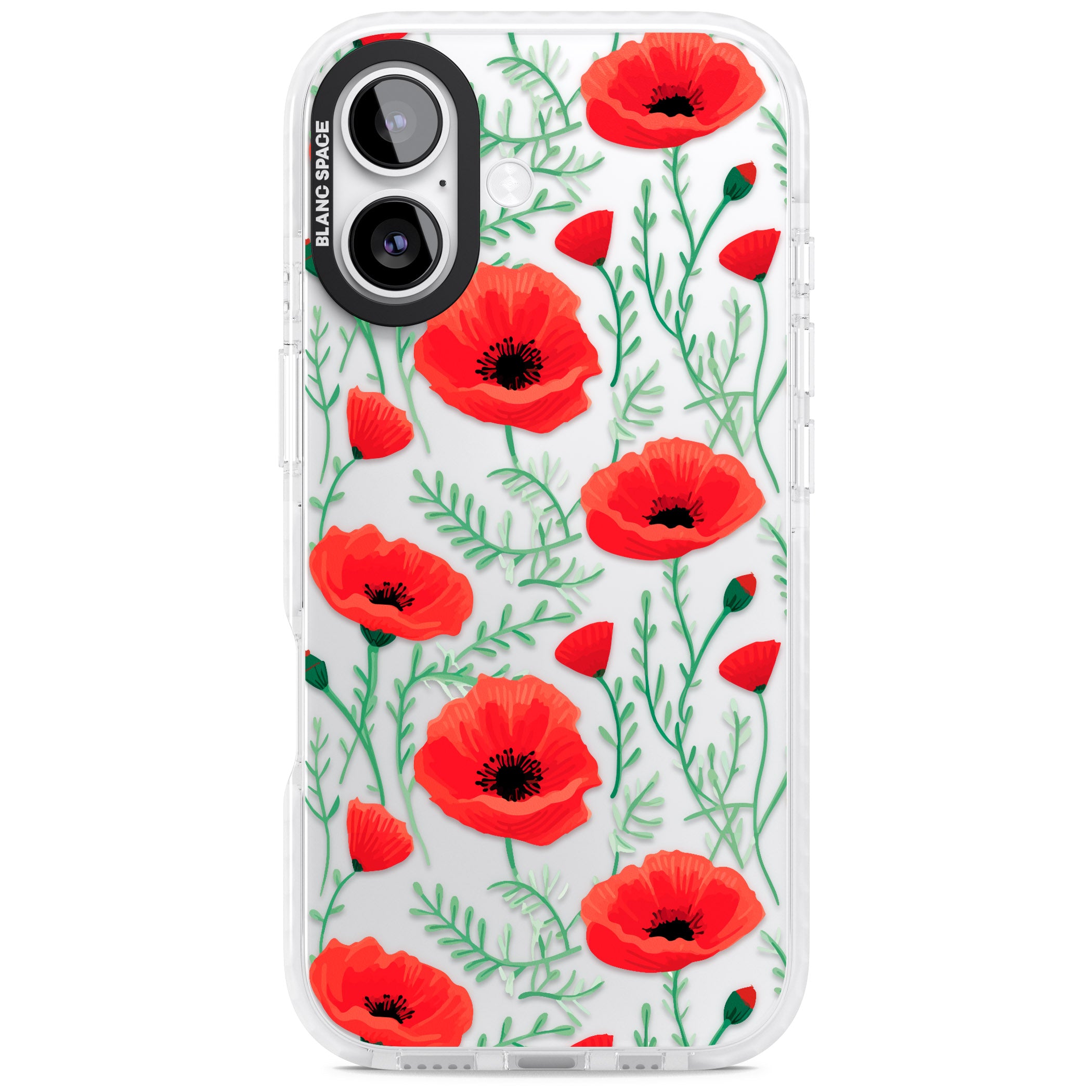 Poppy Garden iPhone 17 Impact Clear Phone Case