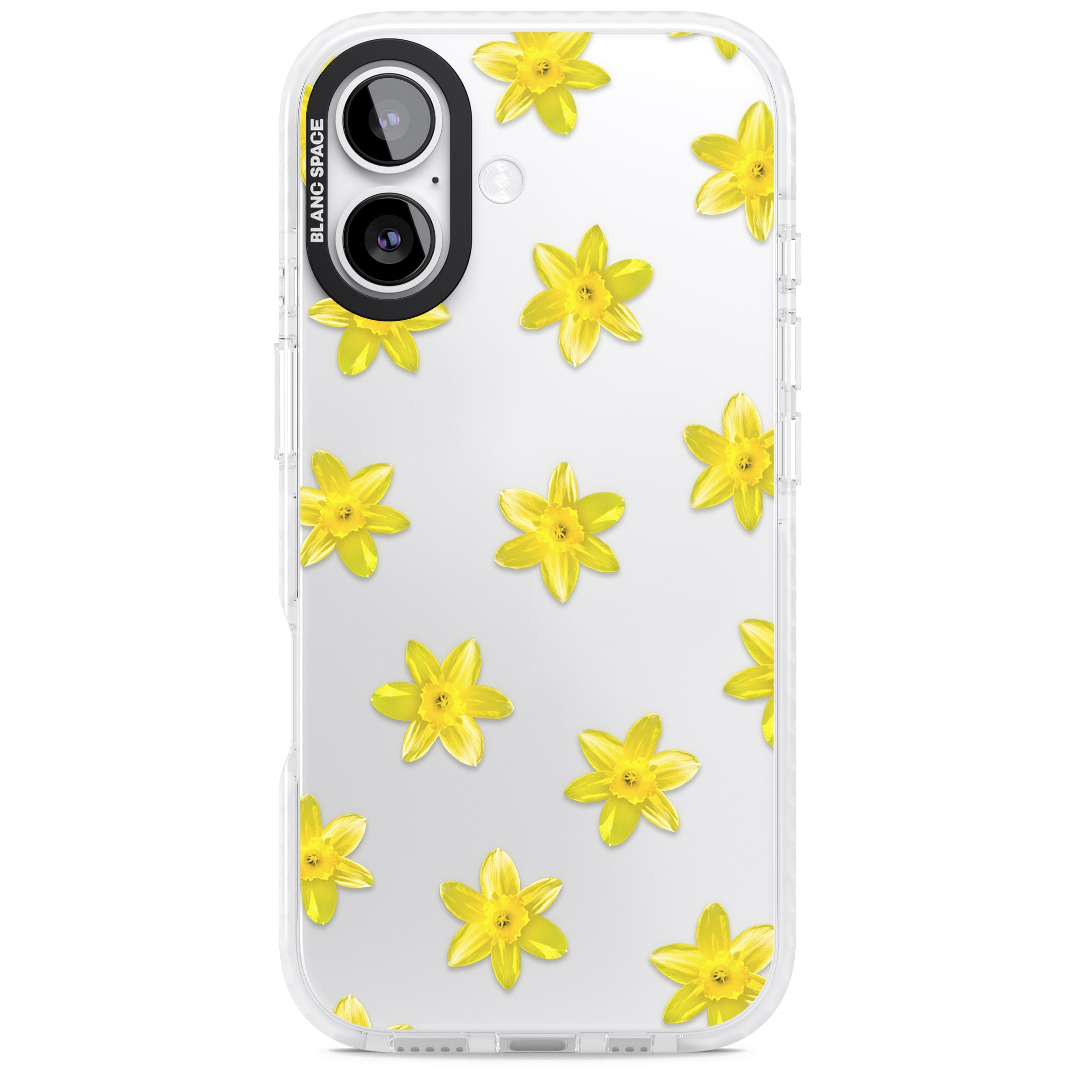 Daffodils Transparent Pattern iPhone 17 Impact Clear Phone Case