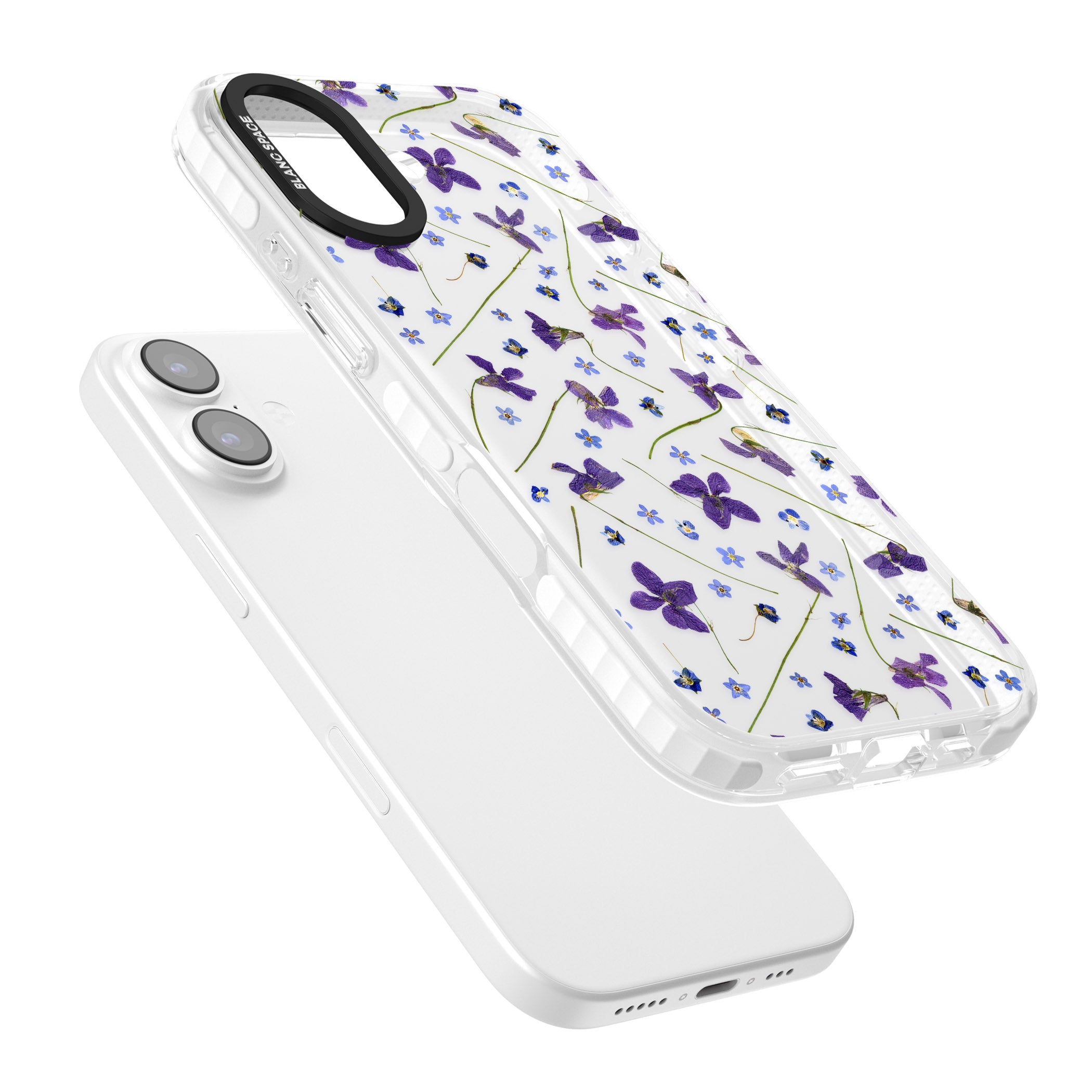 Pressed Violet Flower iPhone 17 Impact Clear Phone Case Colours
