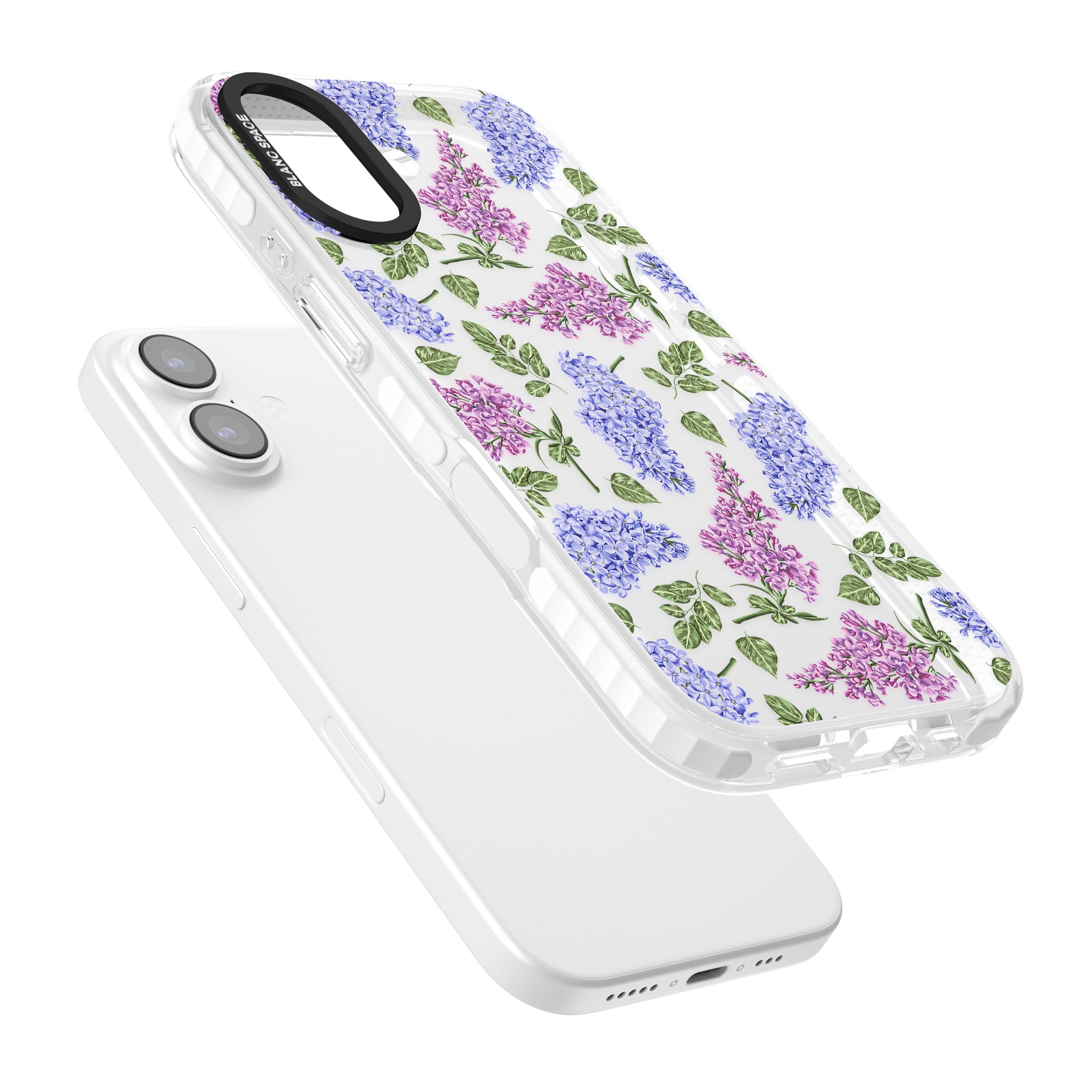 Purple Blossoms Transparent Floral iPhone 17 Impact Clear Phone Case Colours