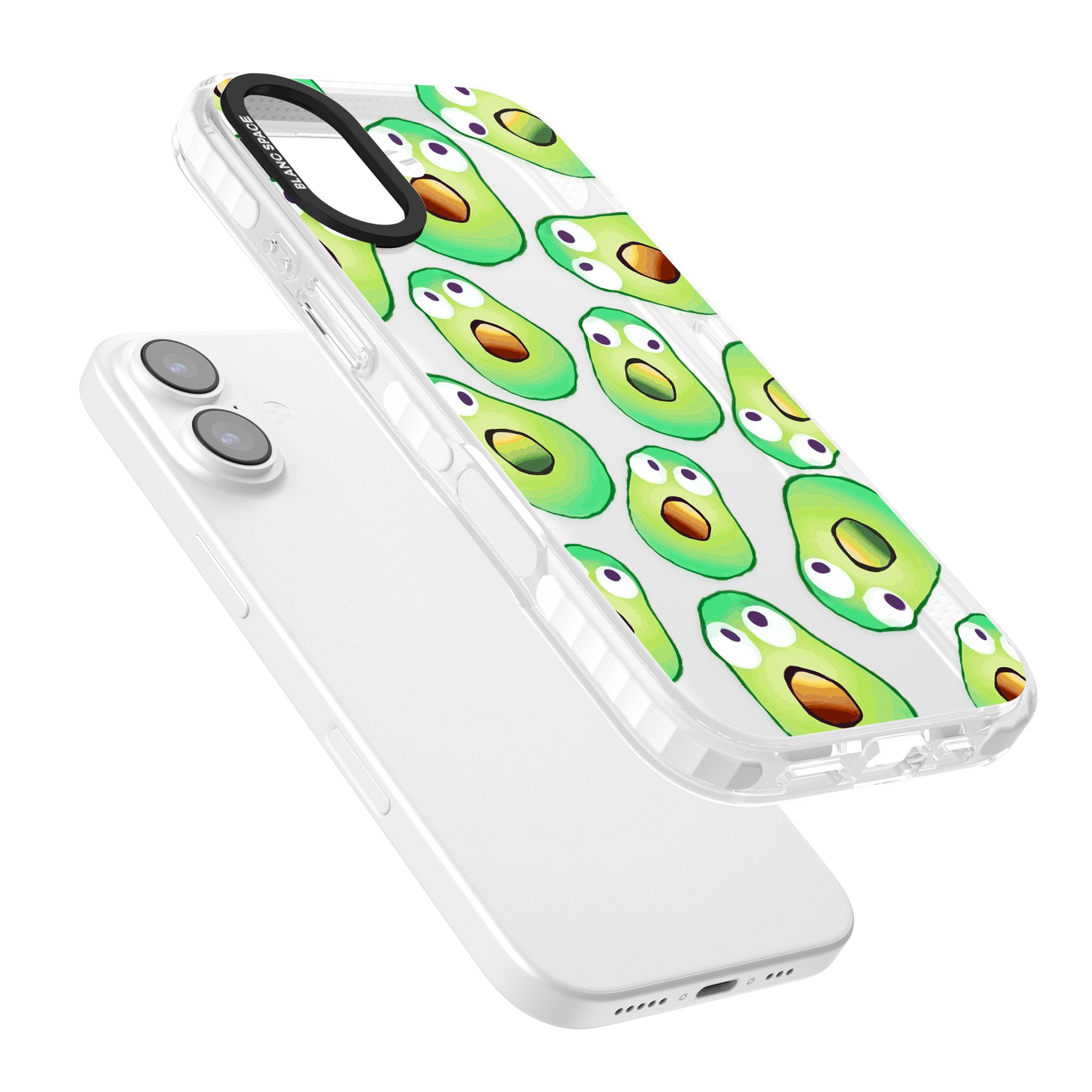 Shocked Avocados iPhone 17 Impact Clear Phone Case Colours