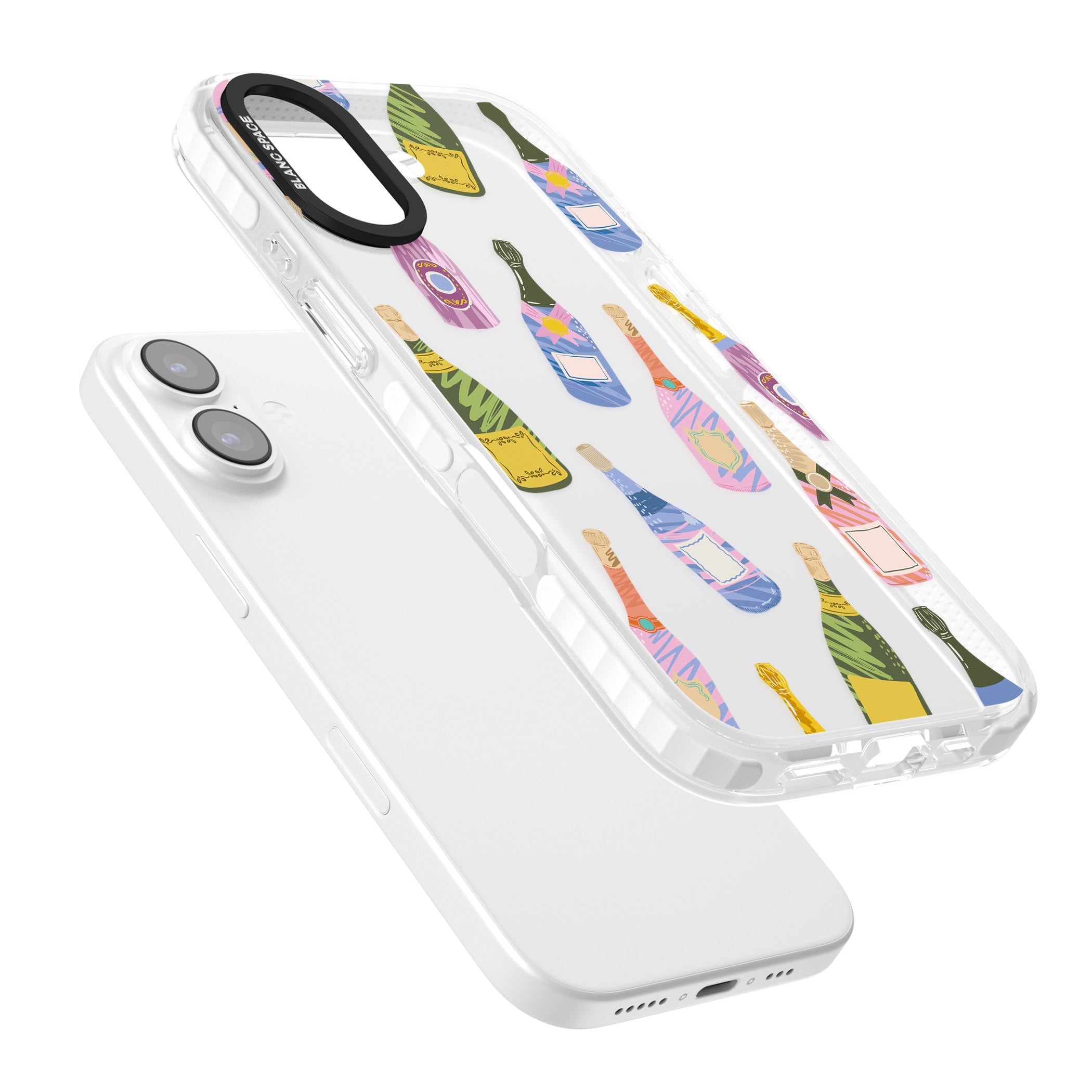 Champagne Pattern iPhone 17 Impact Clear Phone Case Colours