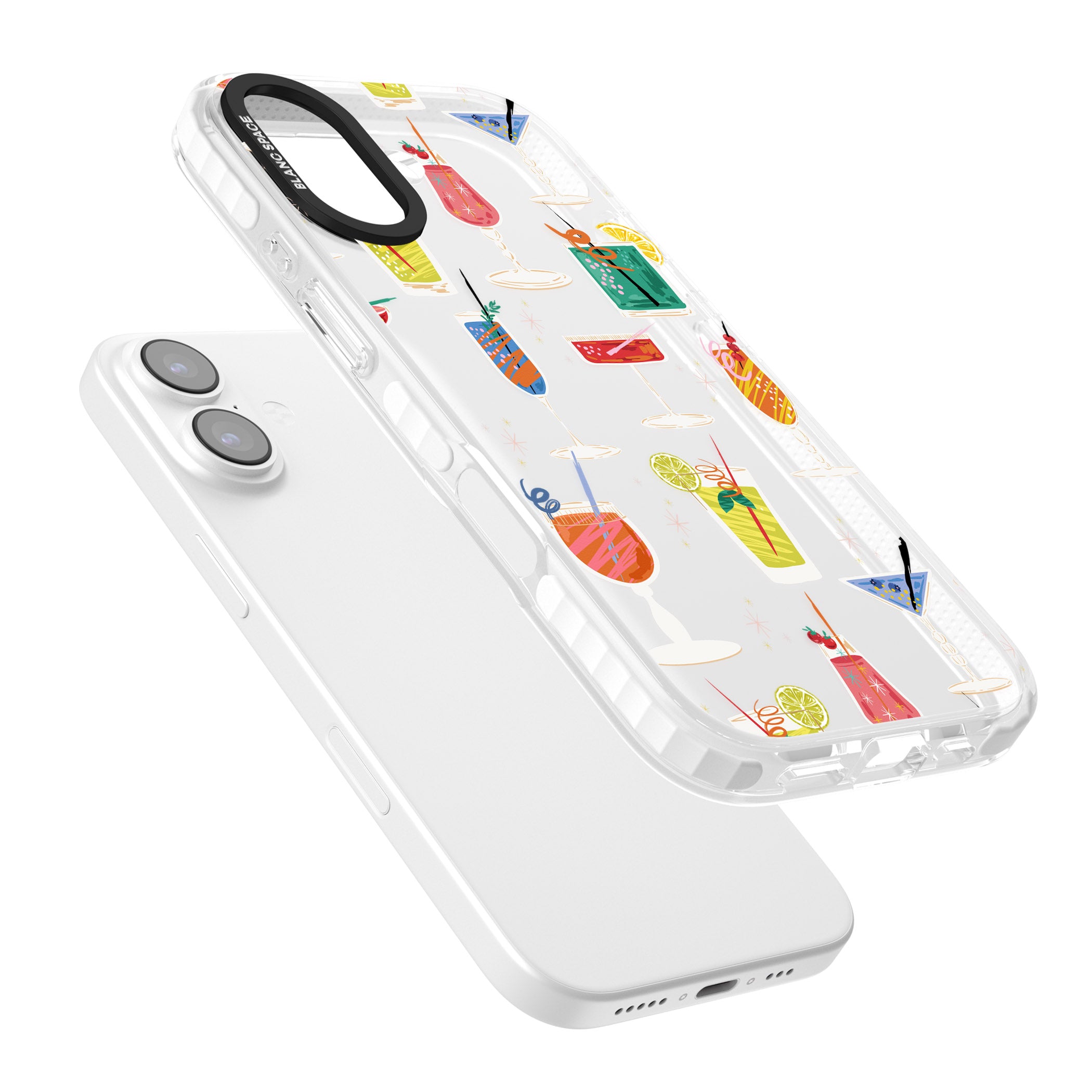 Retro Cocktails iPhone 17 Impact Clear Phone Case Colours