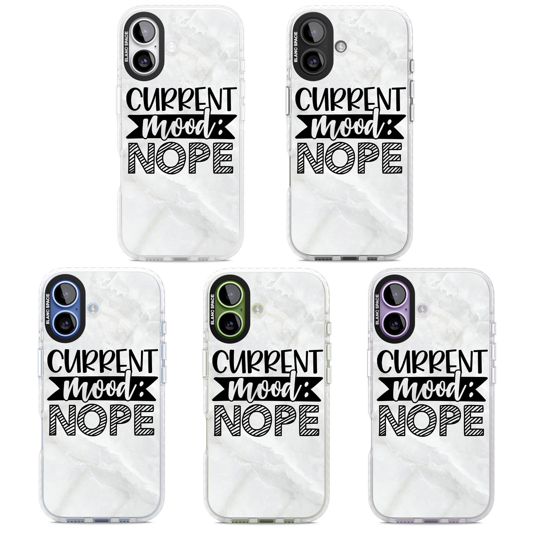 Current Mood Nope iPhone 17 Impact Clear Phone Case APT Impact Protection