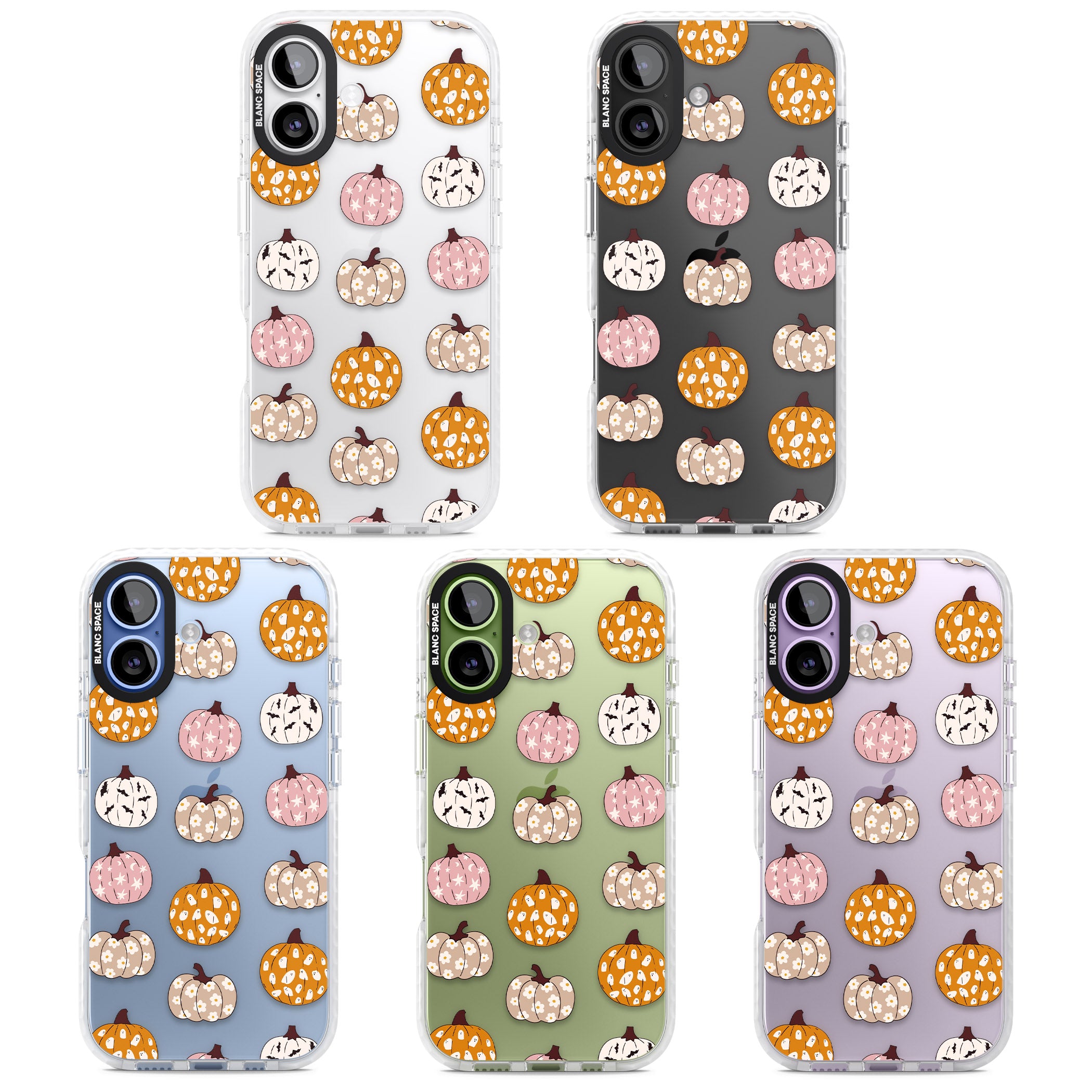 Floral Pumpkins iPhone 17 Impact Clear Phone Case APT Impact Protection