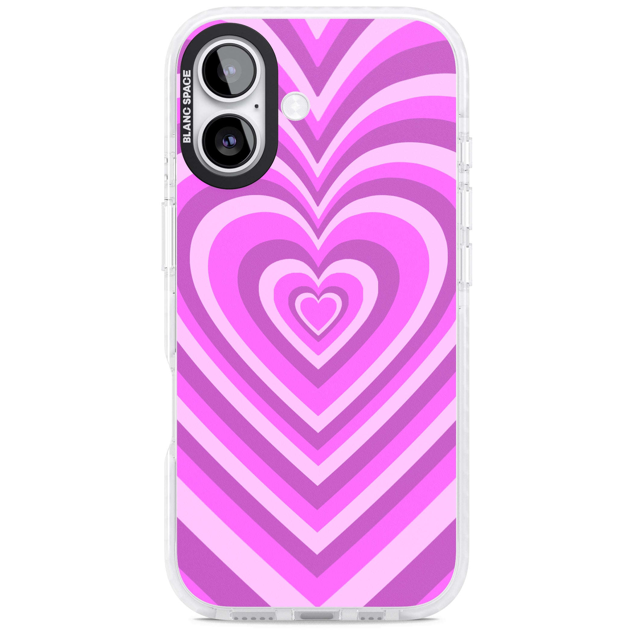 Pink Heart Illusion iPhone 17 Impact Clear Phone Case
