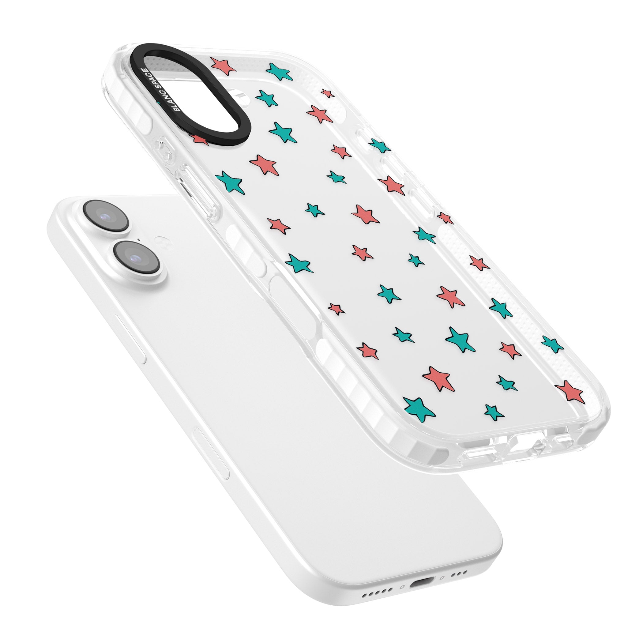 Heartstopper Stars Pattern iPhone 17 Impact Clear Phone Case Colours