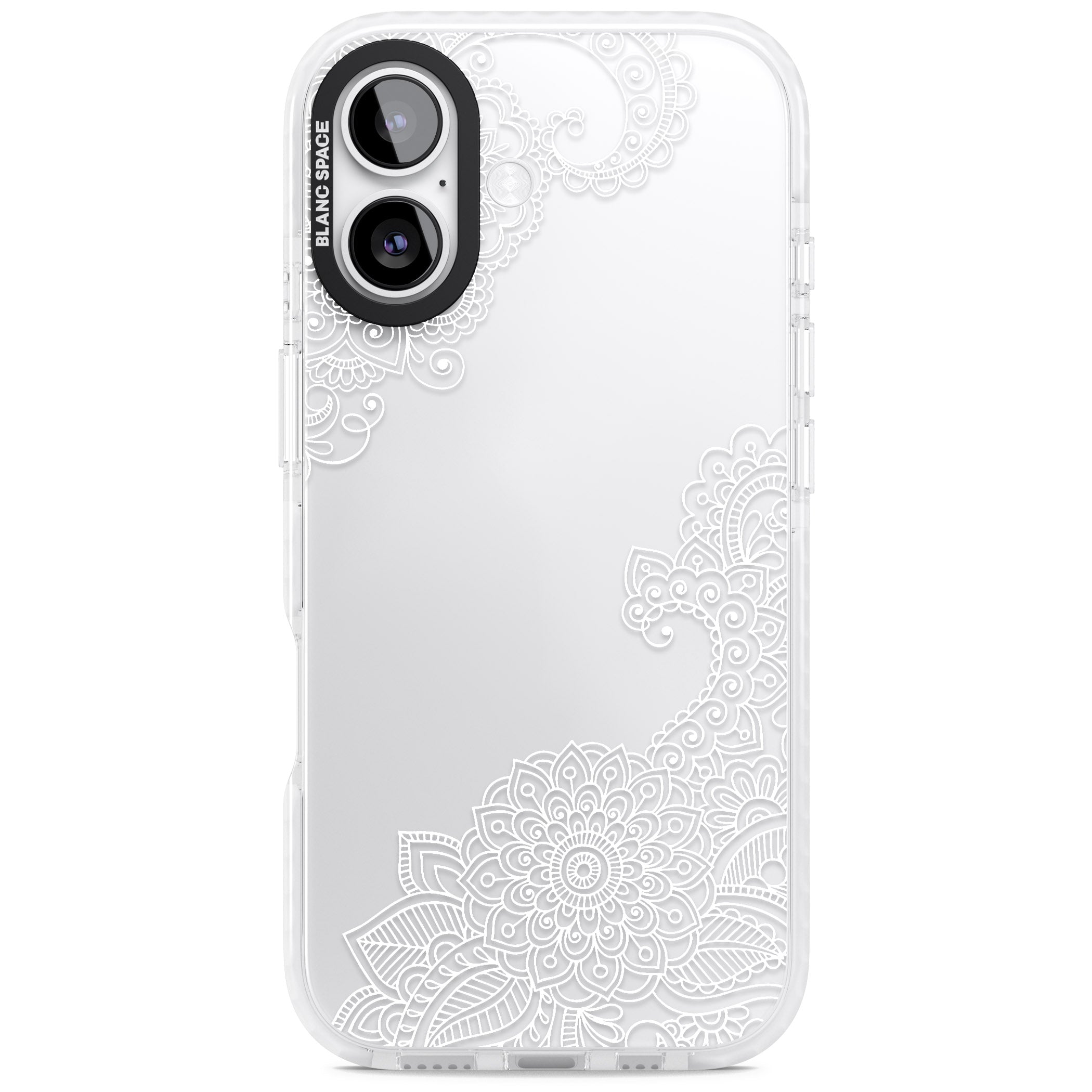 White Henna Botanicals iPhone 17 Impact Clear Phone Case
