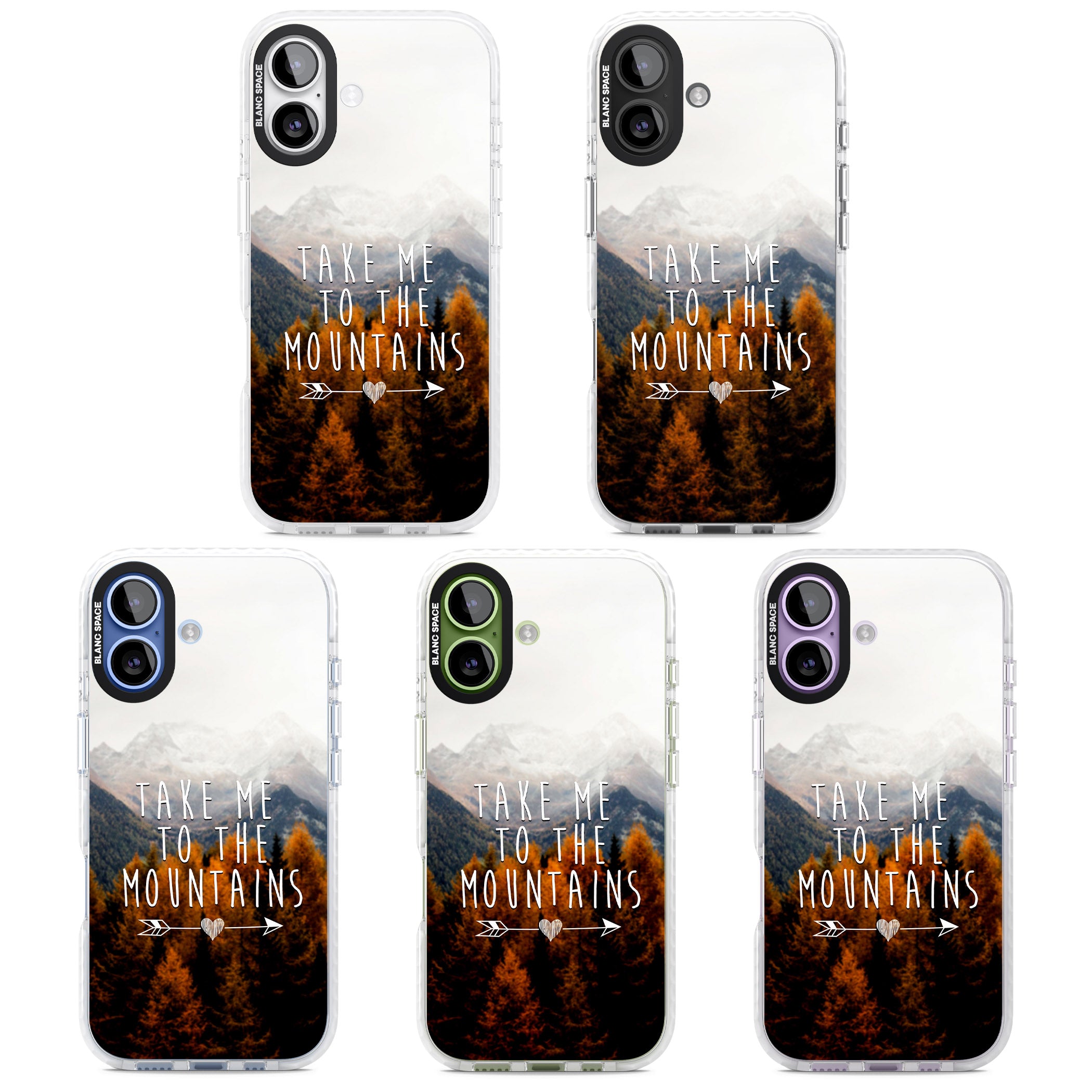 Take Me Mountains Quote iPhone 17 Impact Clear Phone Case APT Impact Protection