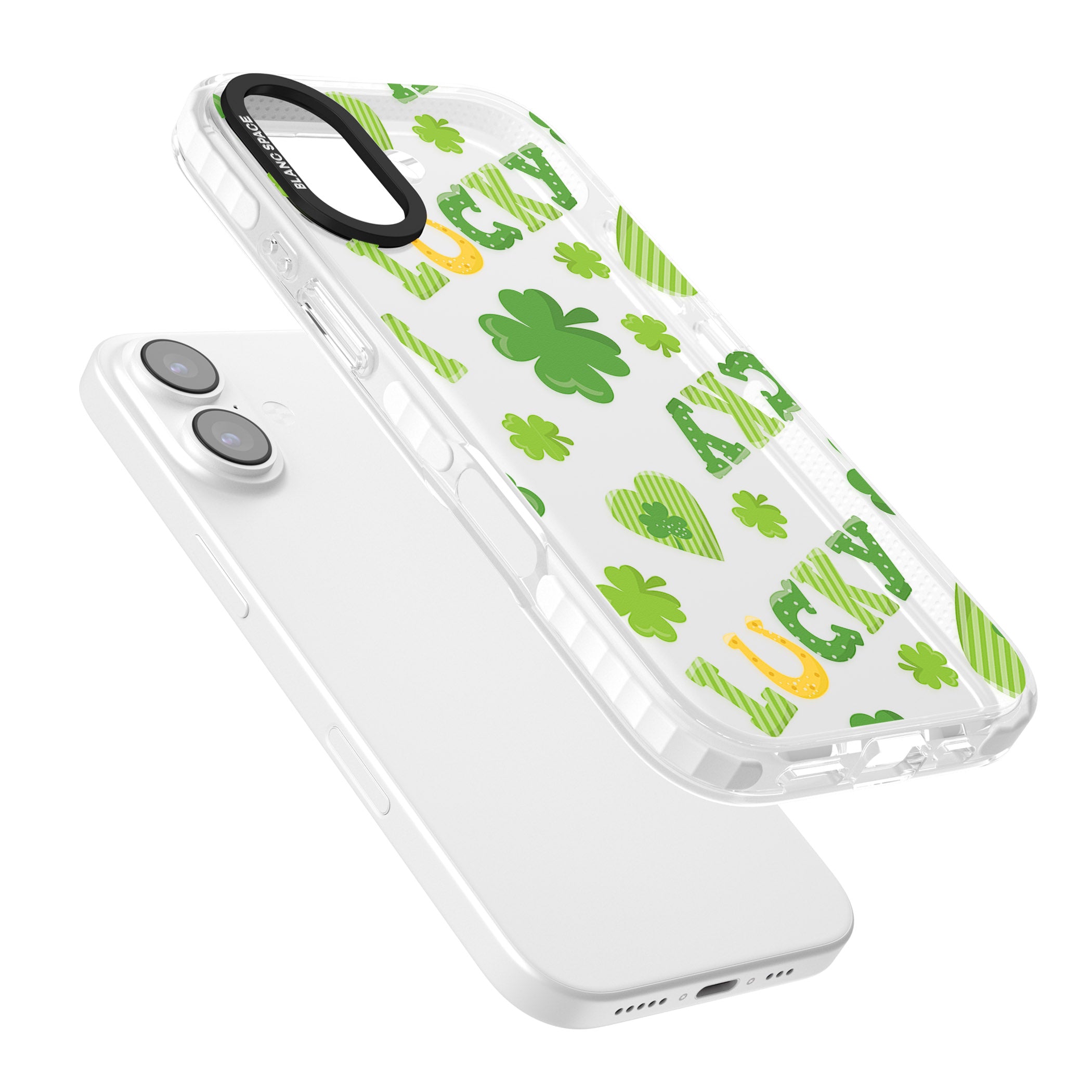 Lucky Irish Clover iPhone 17 Impact Clear Phone Case Colours