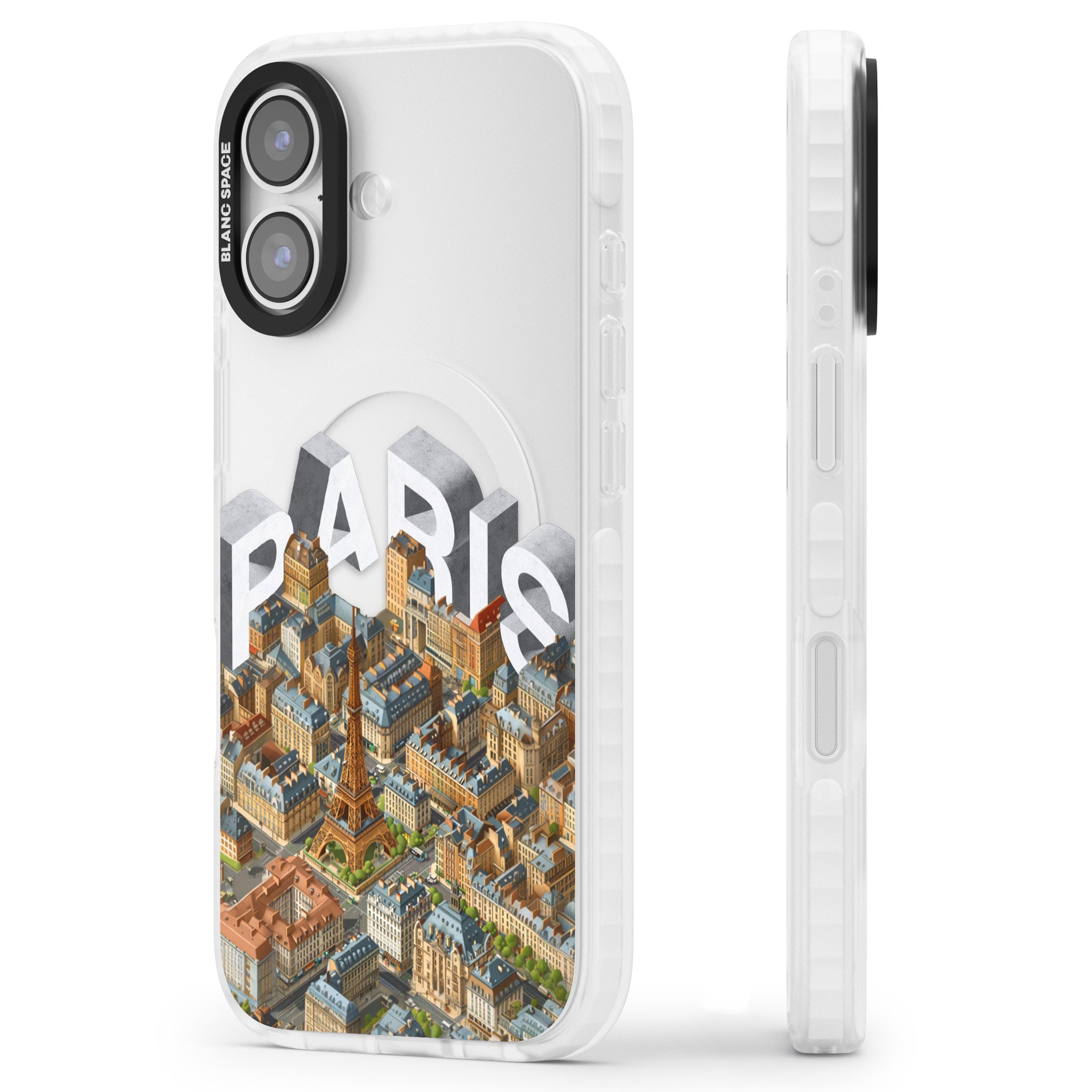 Paris iPhone 17 Impact Clear Phone Case Side Profile