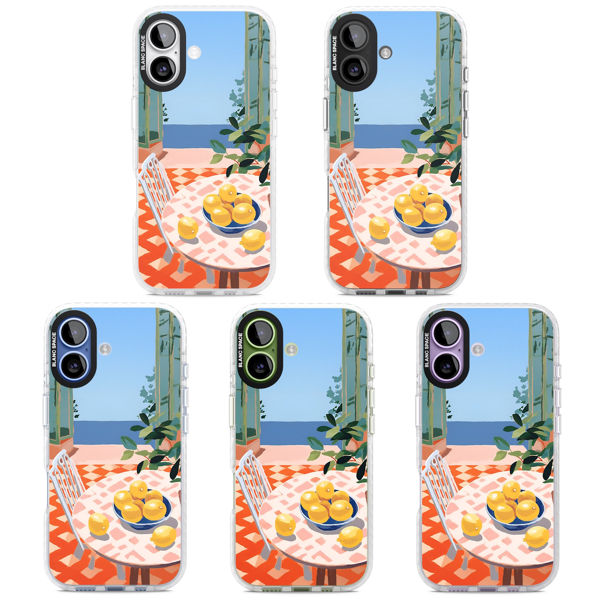 Seaside Lemons iPhone 17 Impact Clear Phone Case APT Impact Protection