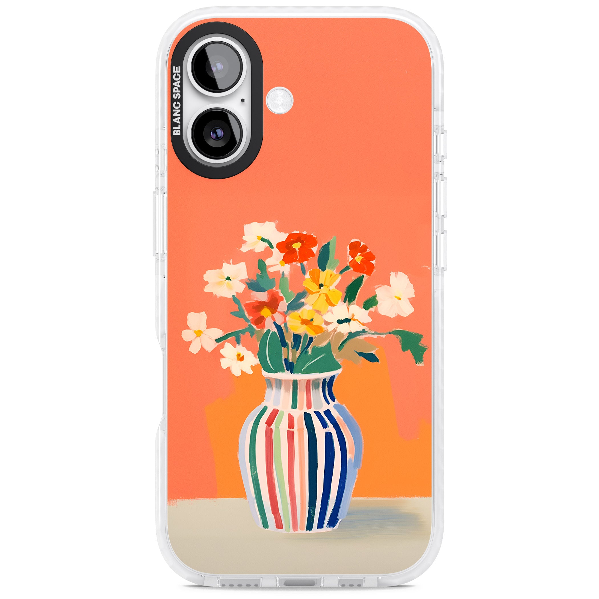 Coral Flower Vase iPhone 17 Impact Clear Phone Case