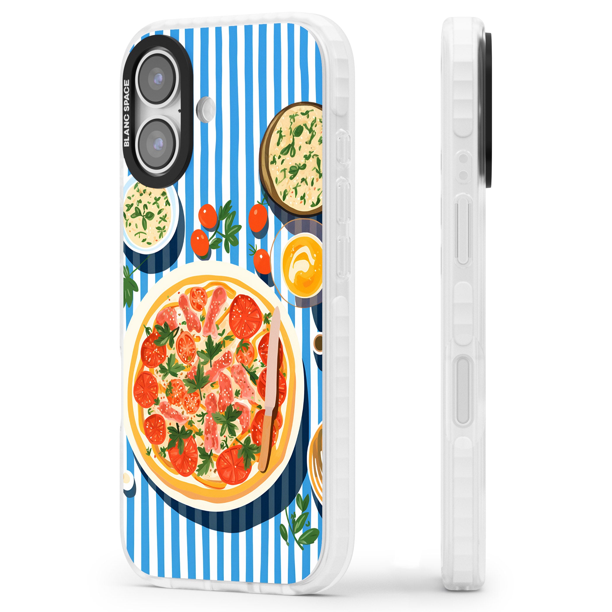 Italian Platter iPhone 17 Impact Clear Phone Case Side Profile