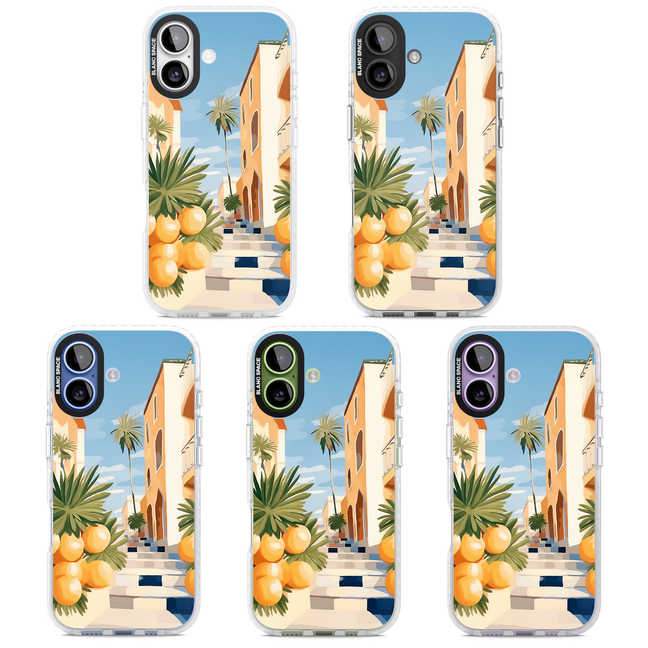 Mediterranean Village iPhone 17 Impact Clear Phone Case APT Impact Protection