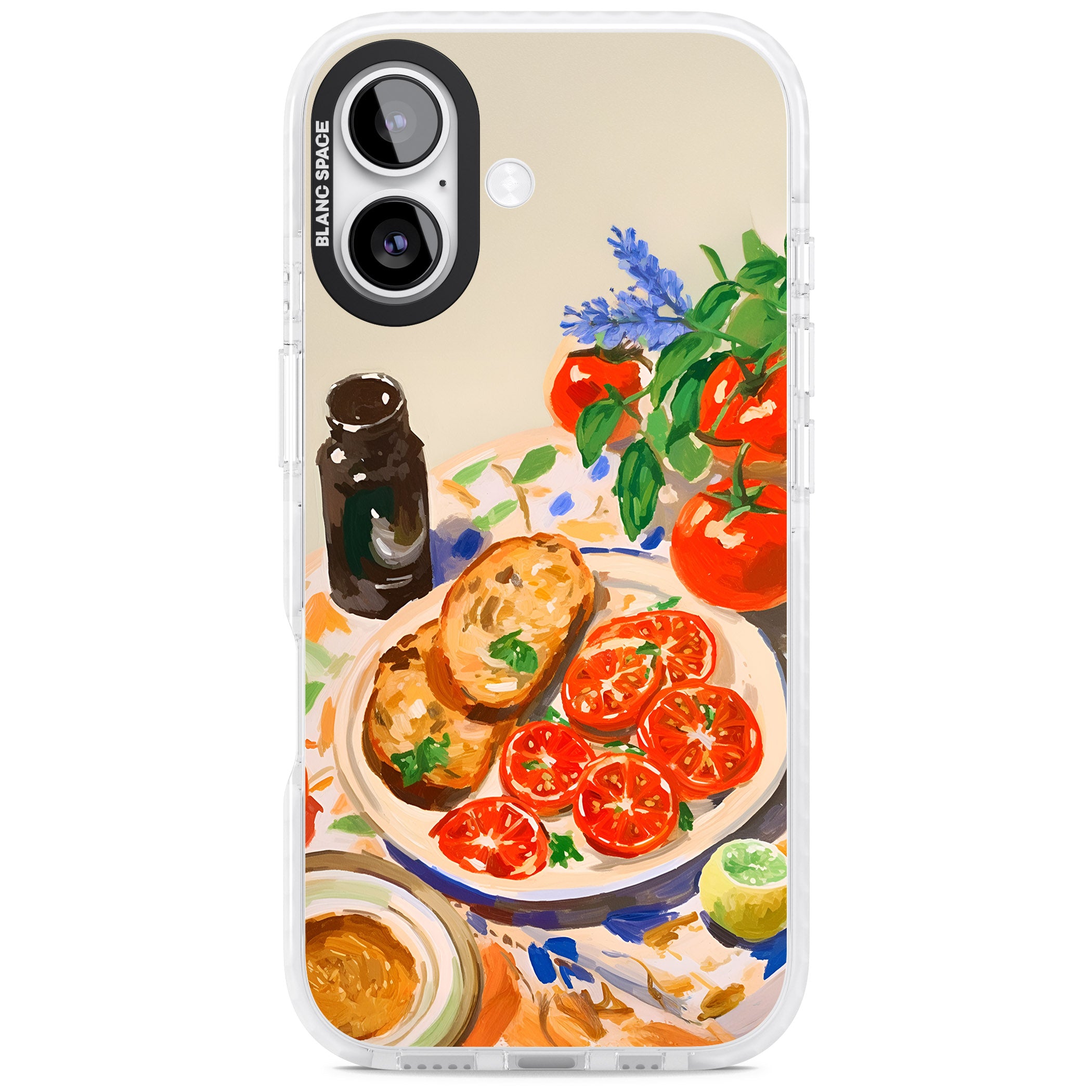 Bruschetta & Tomatoes iPhone 17 Impact Clear Phone Case