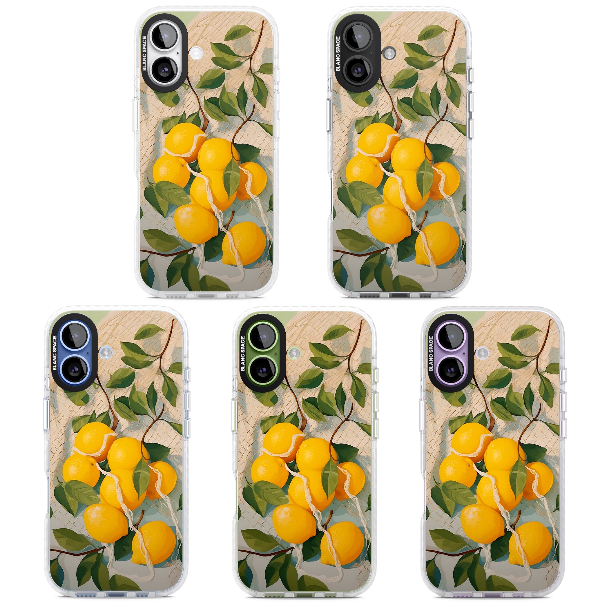 Lemon Vines iPhone 17 Impact Clear Phone Case APT Impact Protection
