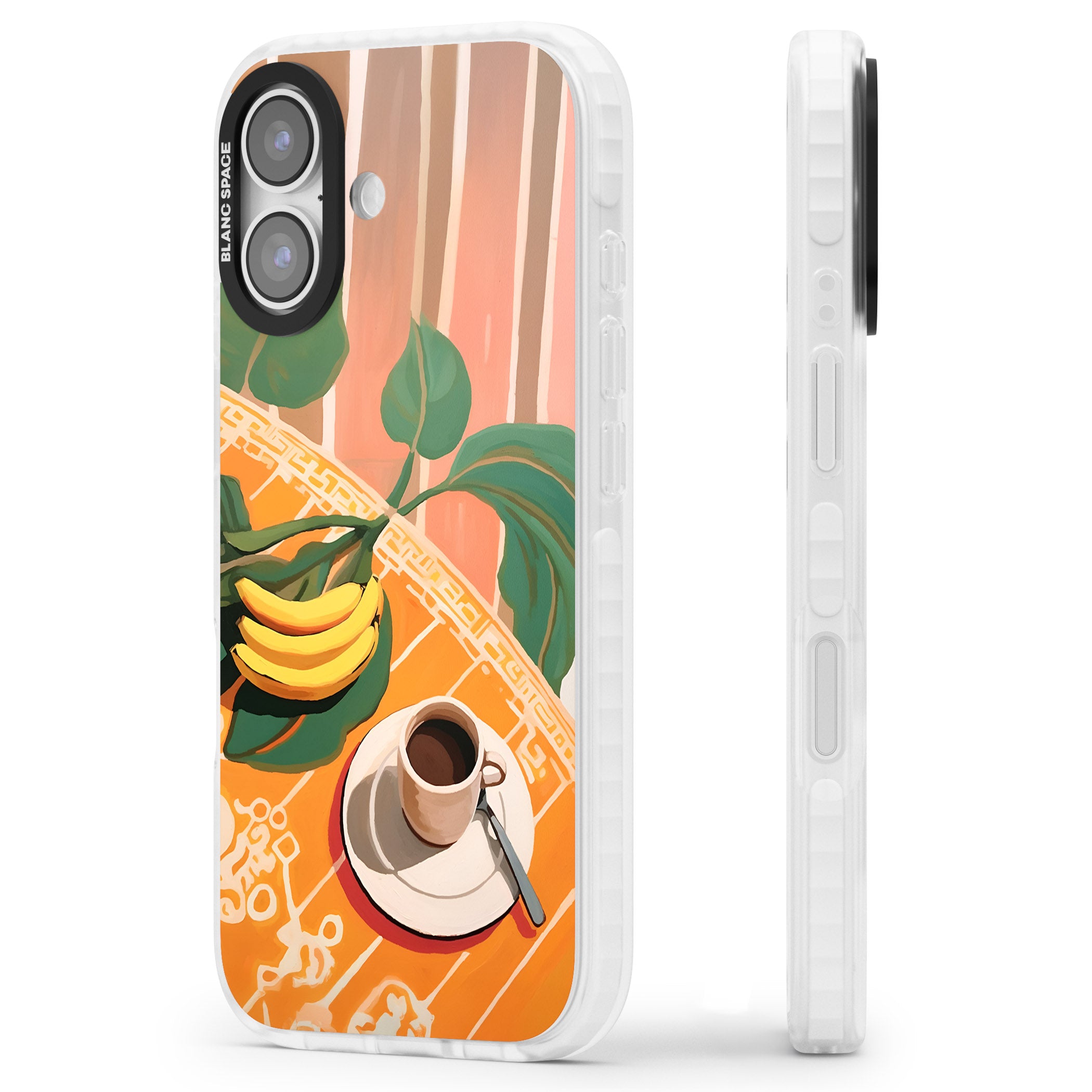 Mediterranean Breakfast iPhone 17 Impact Clear Phone Case Side Profile