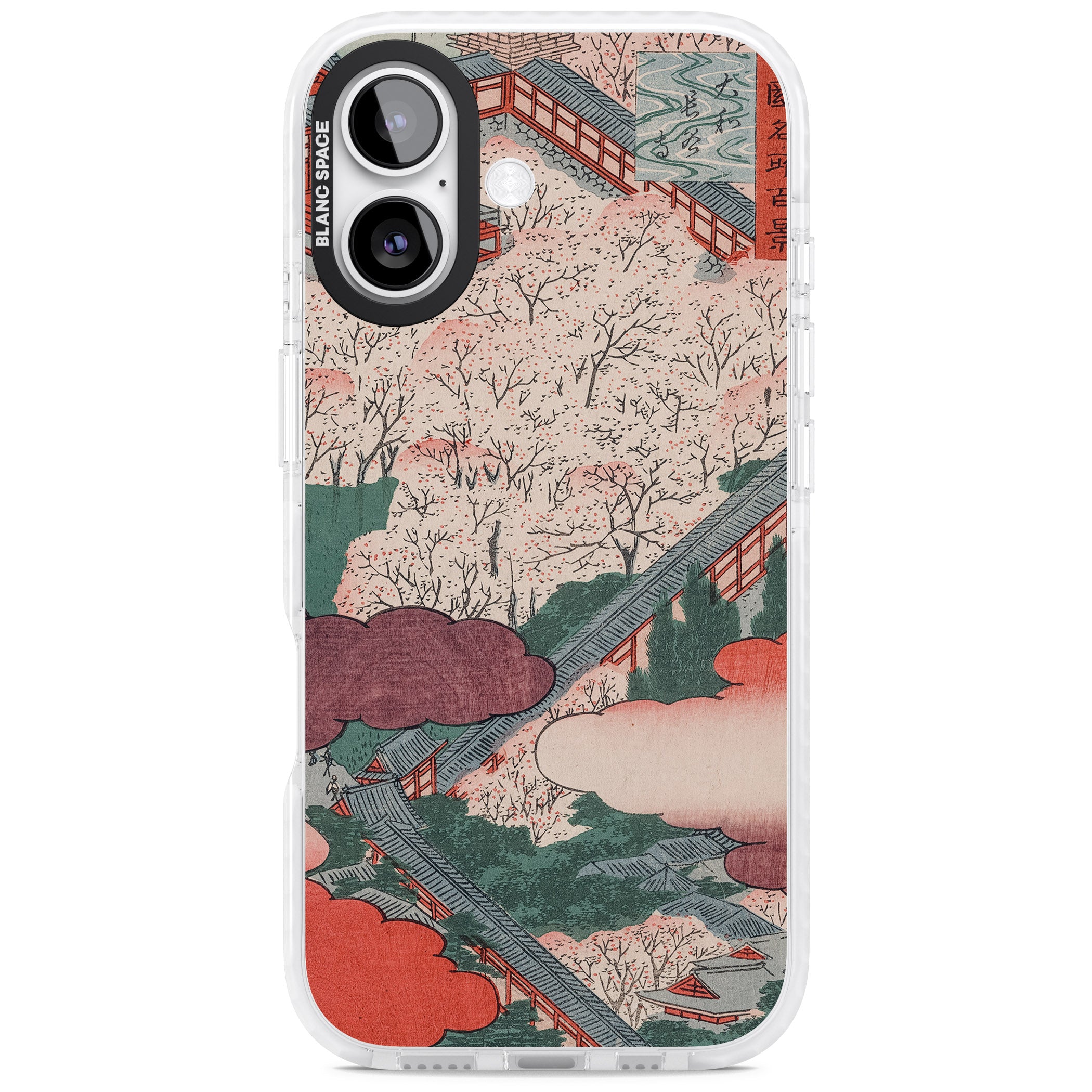 Vintage Japanese Illustrations Japanese City iPhone 17 Impact Clear Phone Case